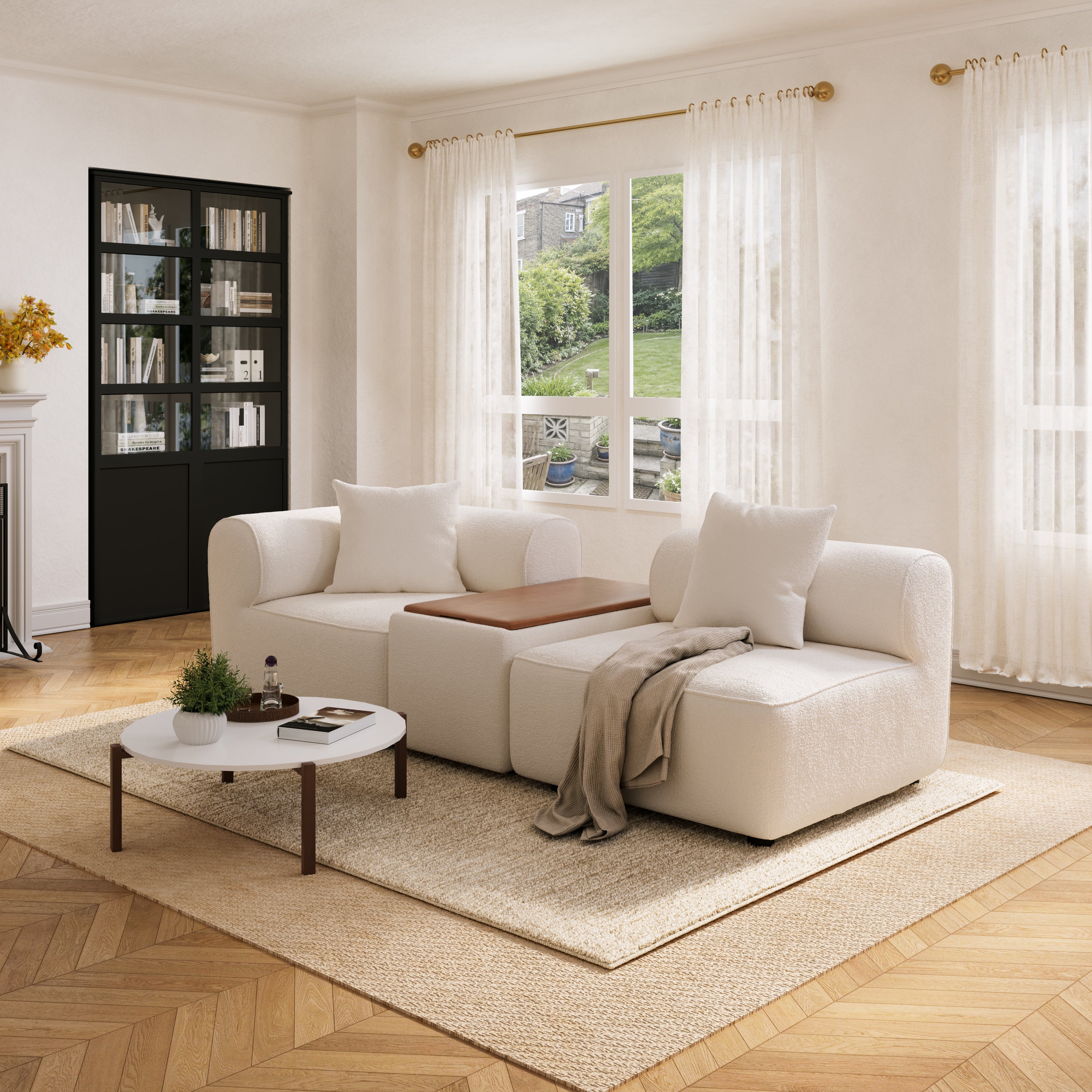 Modular Chenille Combo Sofa with Storage