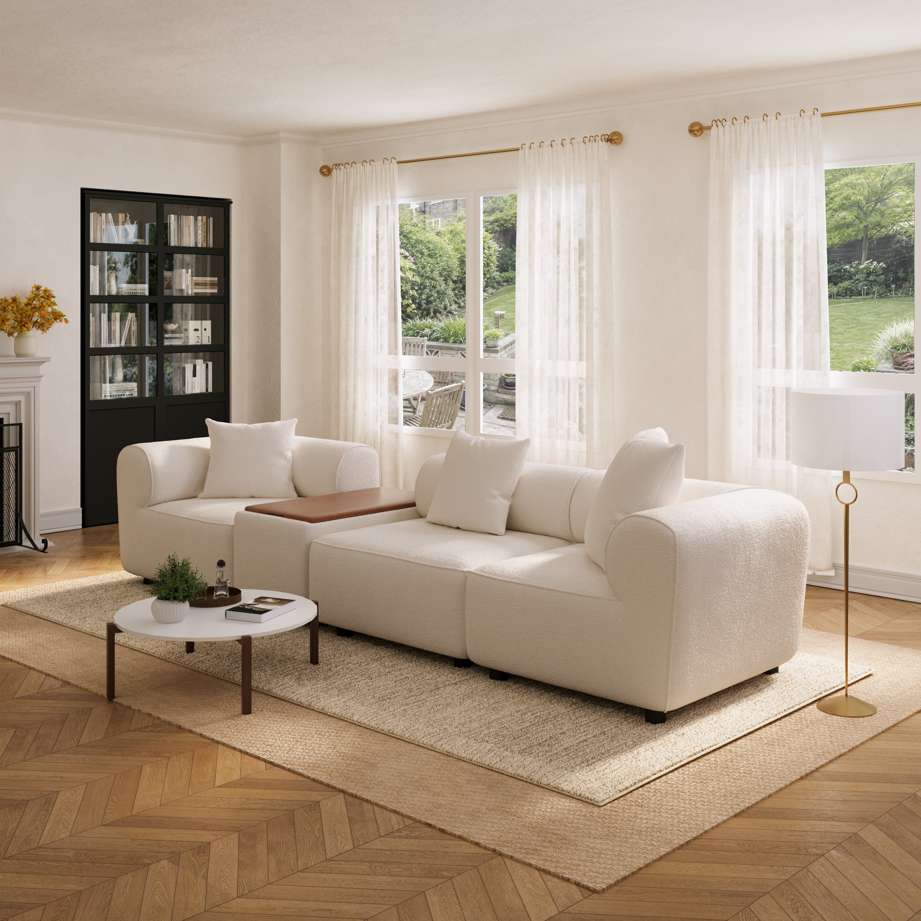 Modular Chenille Combo Sofa with Storage