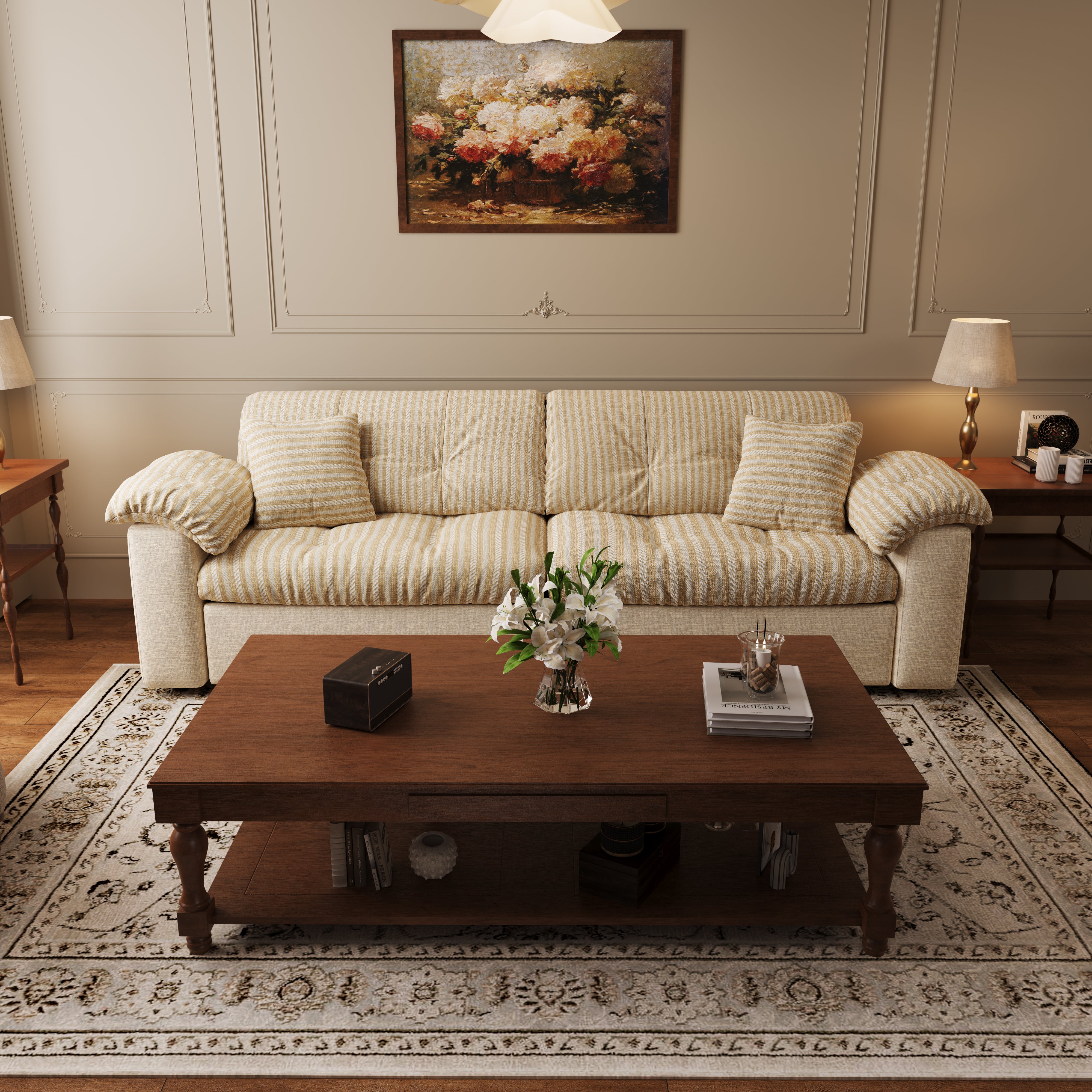 Multifunctional Sleeper Pull Out 2 Seater Sofa Bed with Storage Space