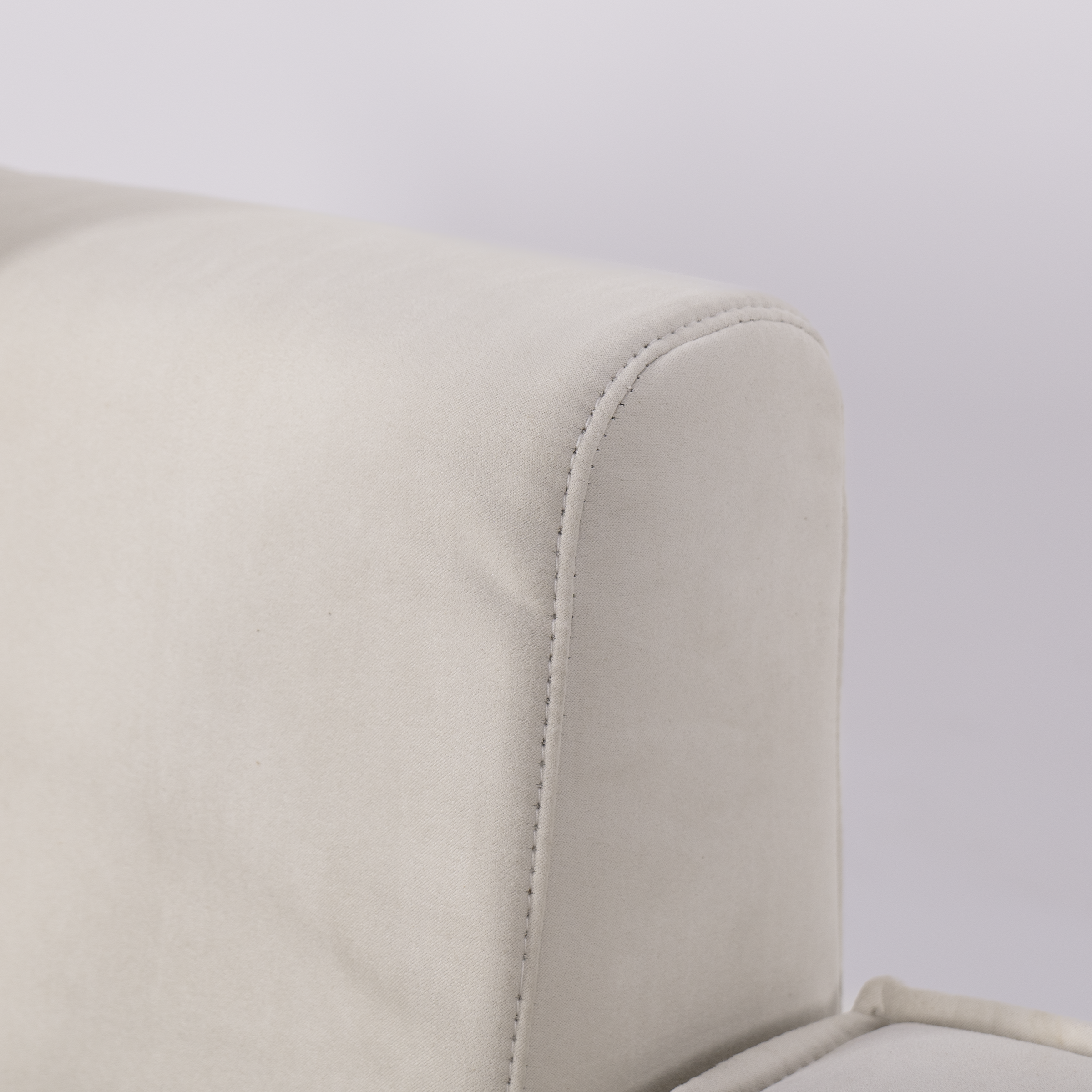 Cottonfy Creamy Tofu Block Pull Out Sofa Bed with Storage Guest Sleeper