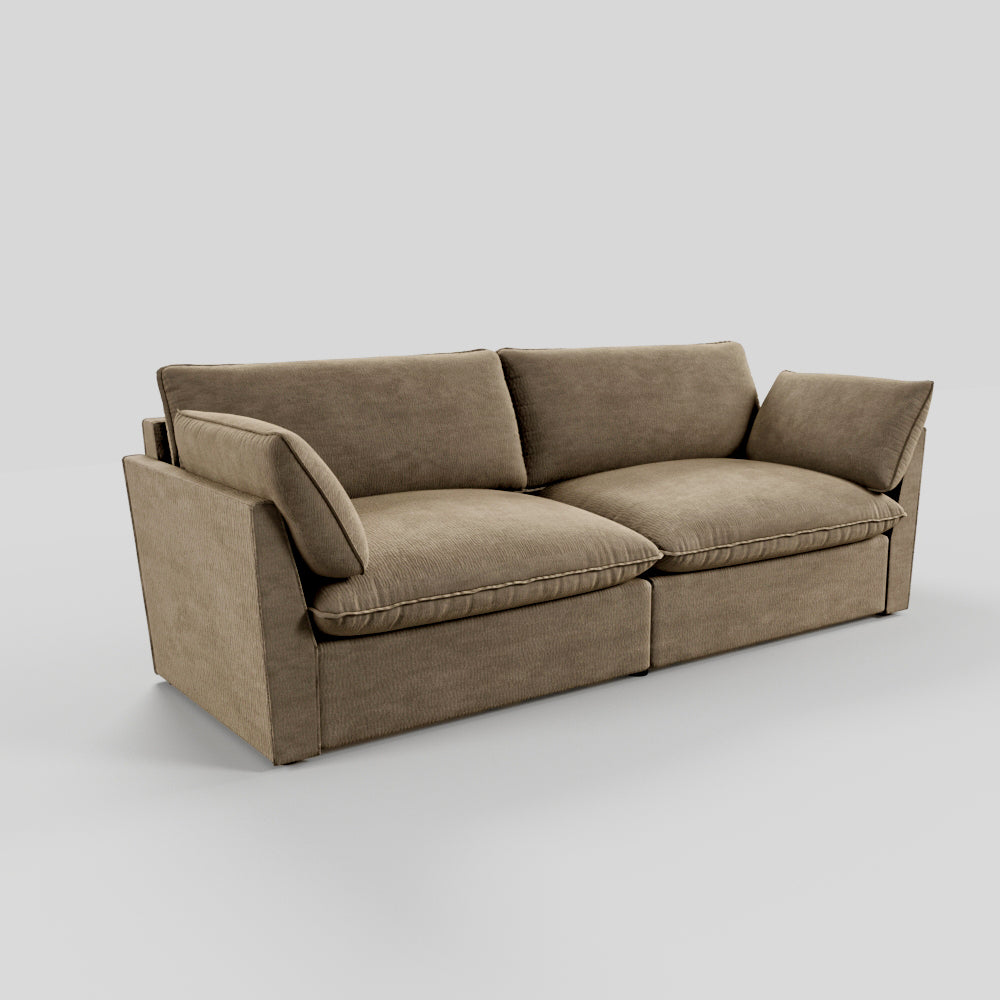 British Retro Check & Striped Sofa with Removable Covers