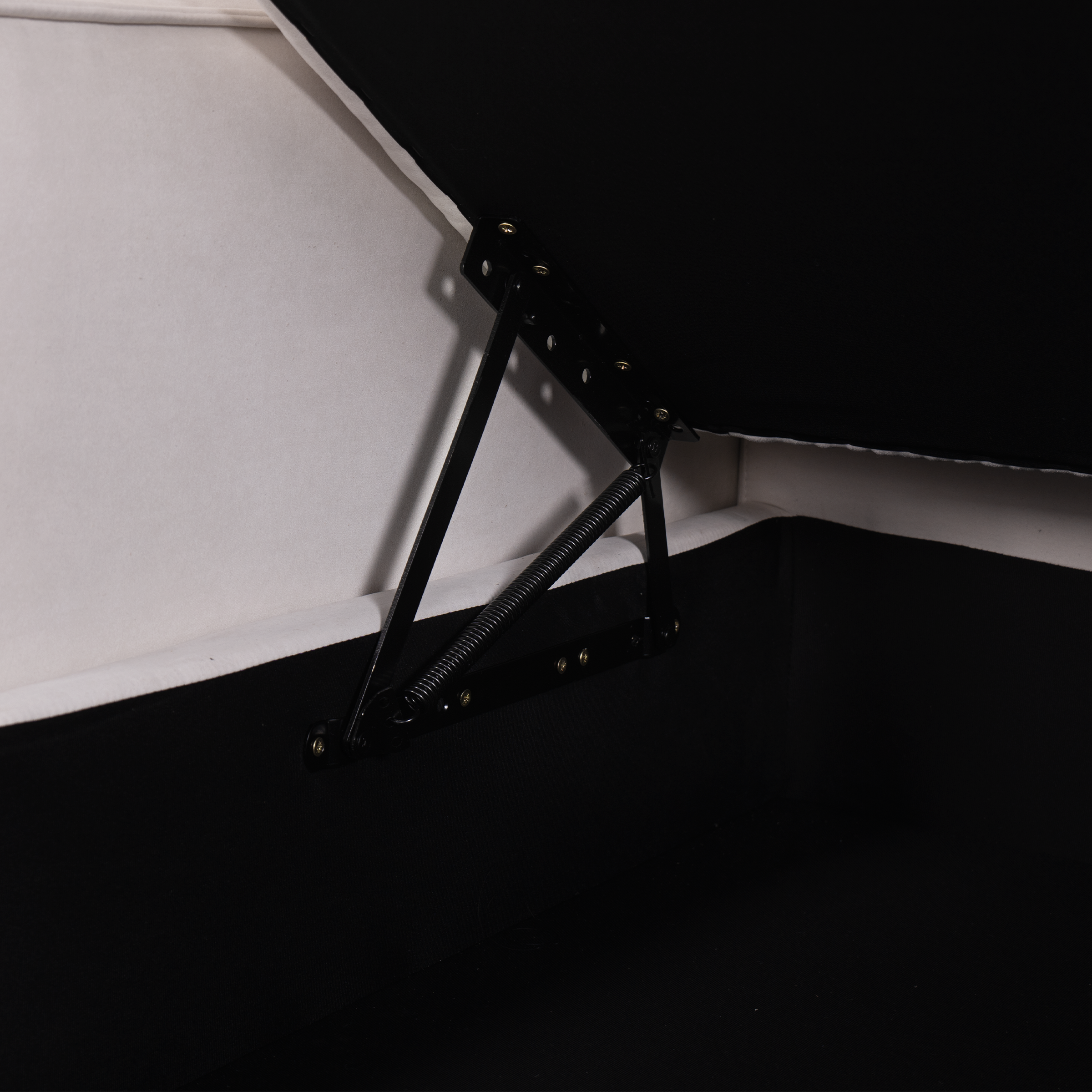 Cottonfy Creamy Tofu Block Pull Out Sofa Bed with Storage Guest Sleeper