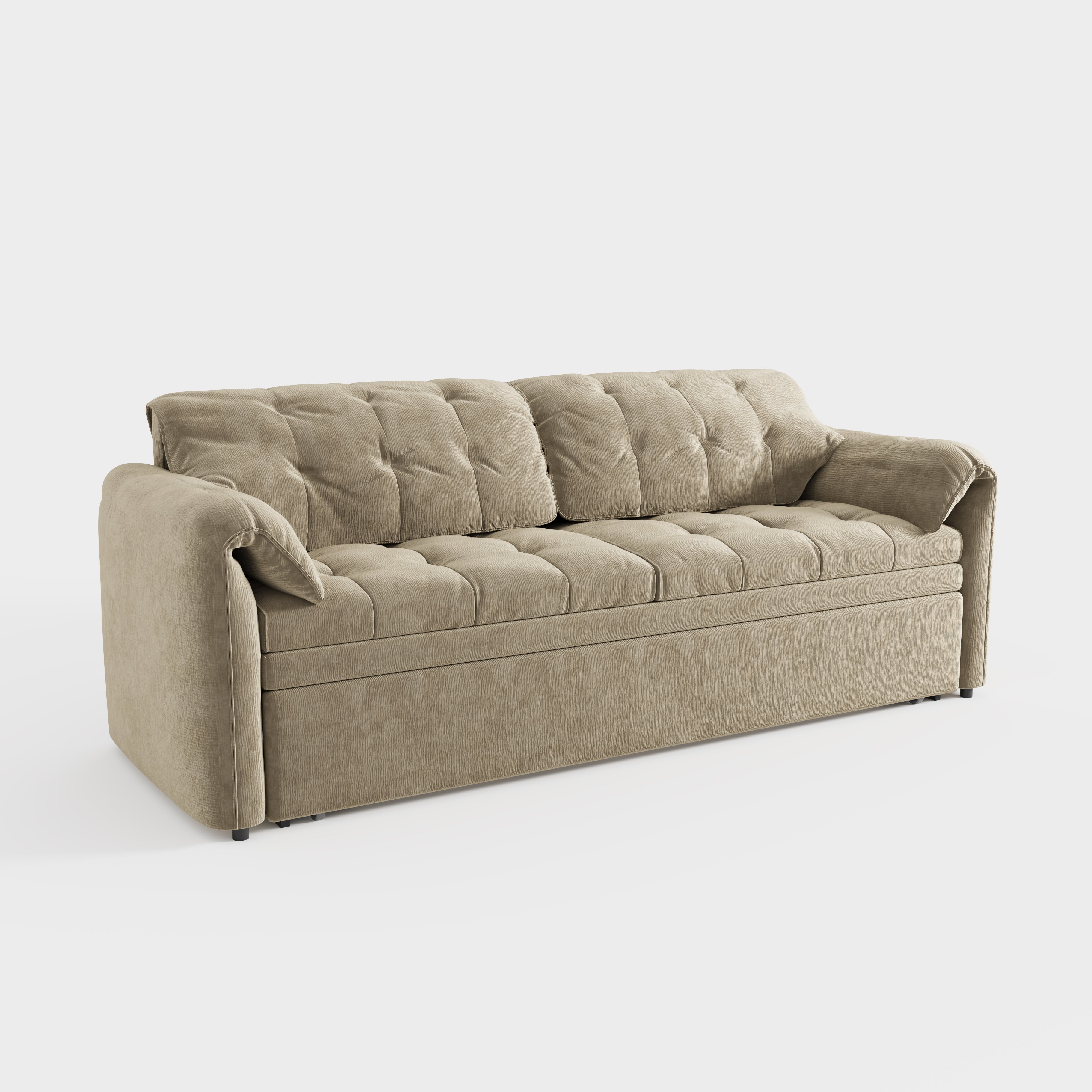 Cloud Elephant Ears Folding Corner Sofa Bed with Storage