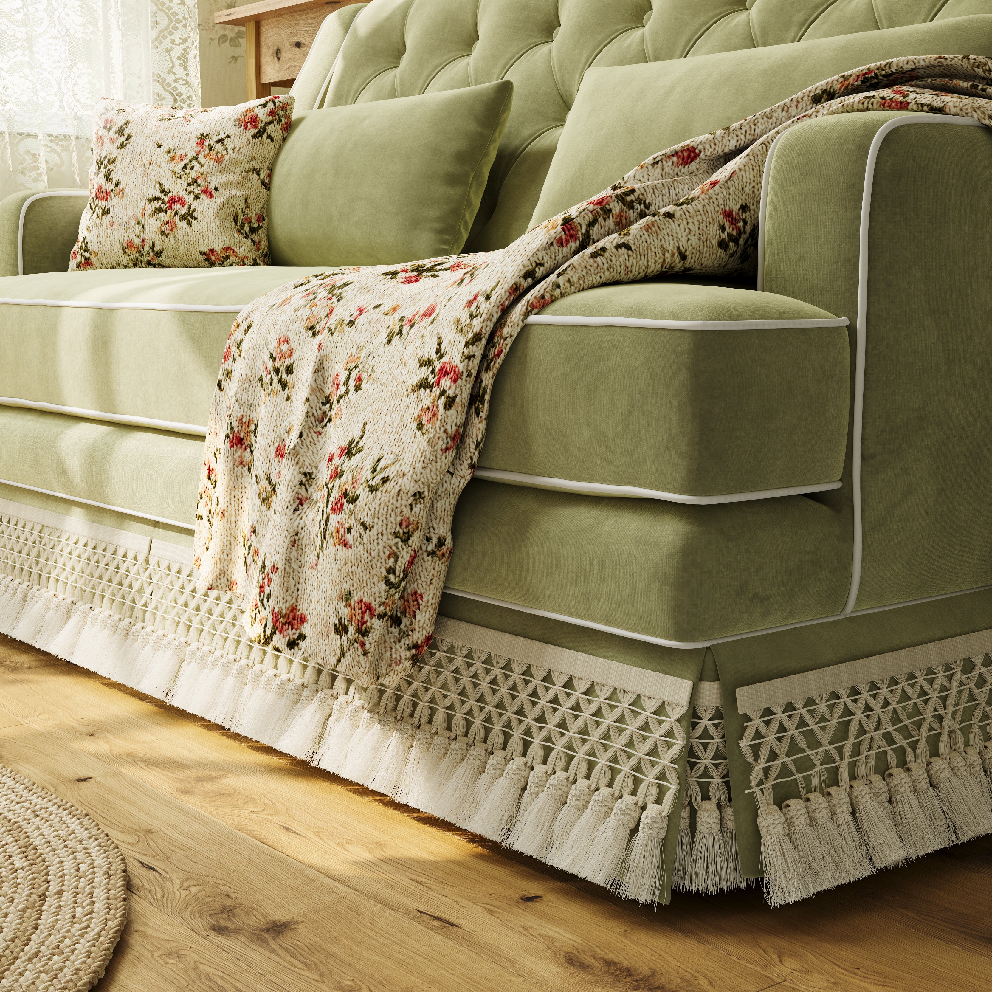 #Colour_Olive Green Velvet