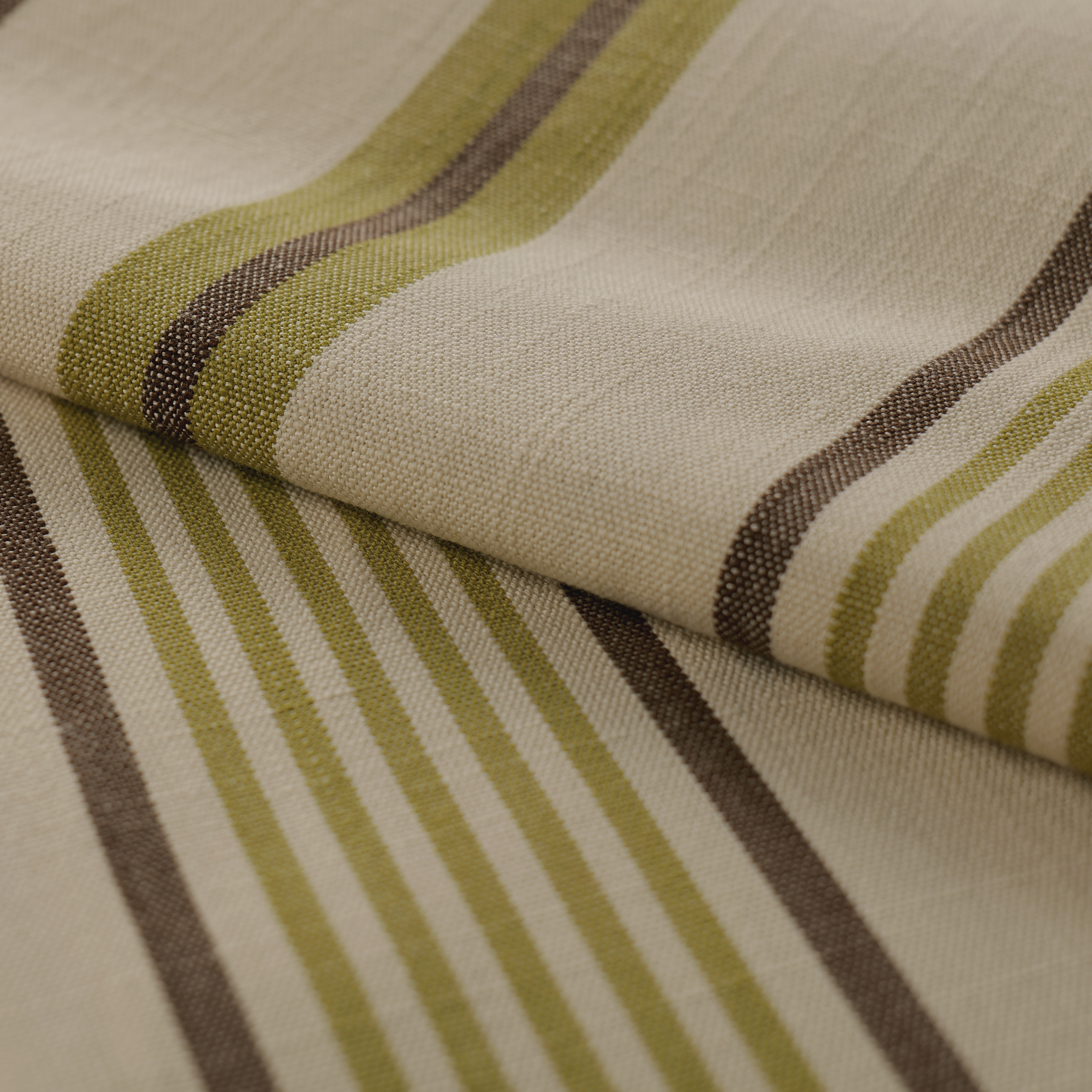 Mid-weight Bar Stripe Fabric Cotton, Moss Green, AR460039