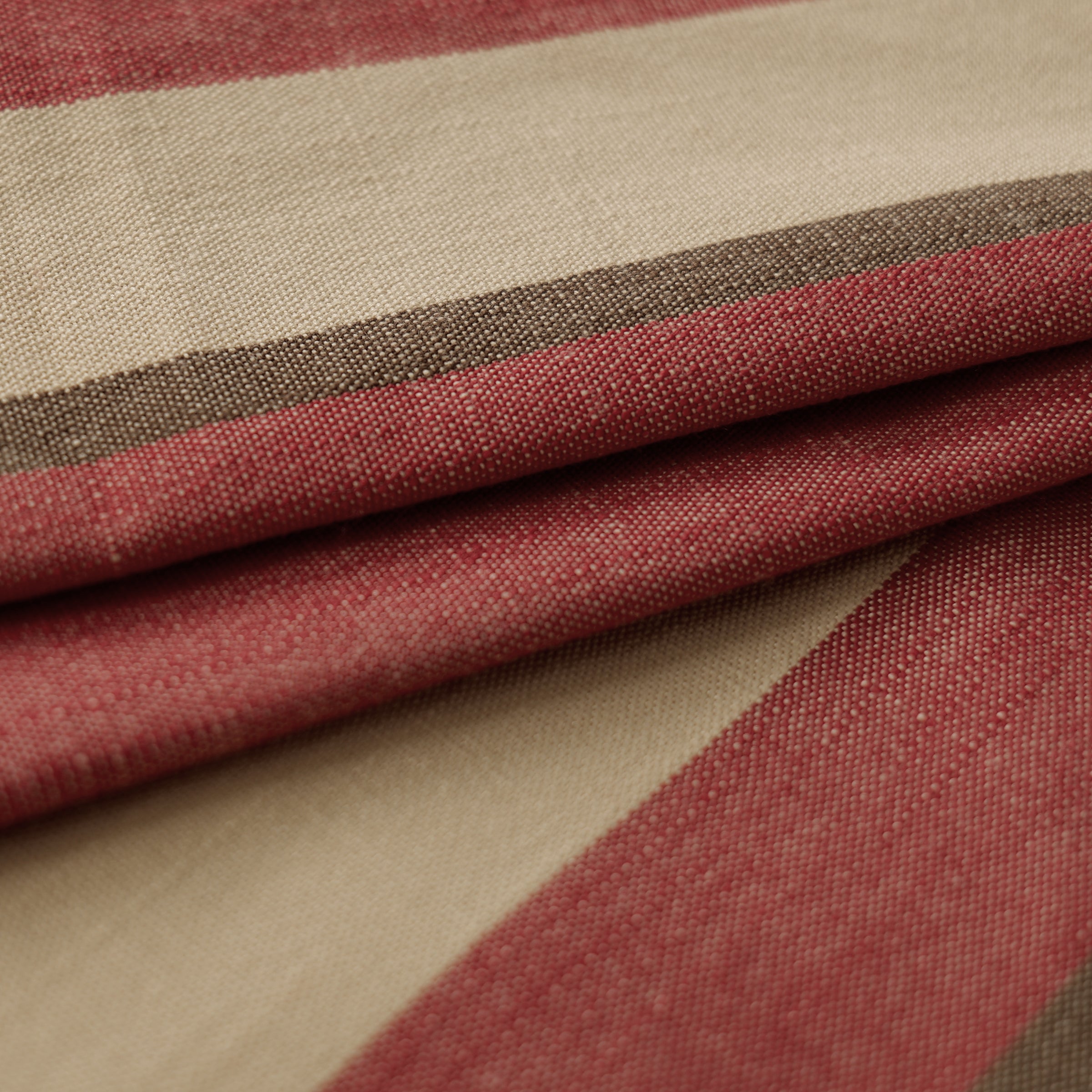 Mid-weight Regency Stripe Fabric Cotton, Deep Claret Red, PJ0849
