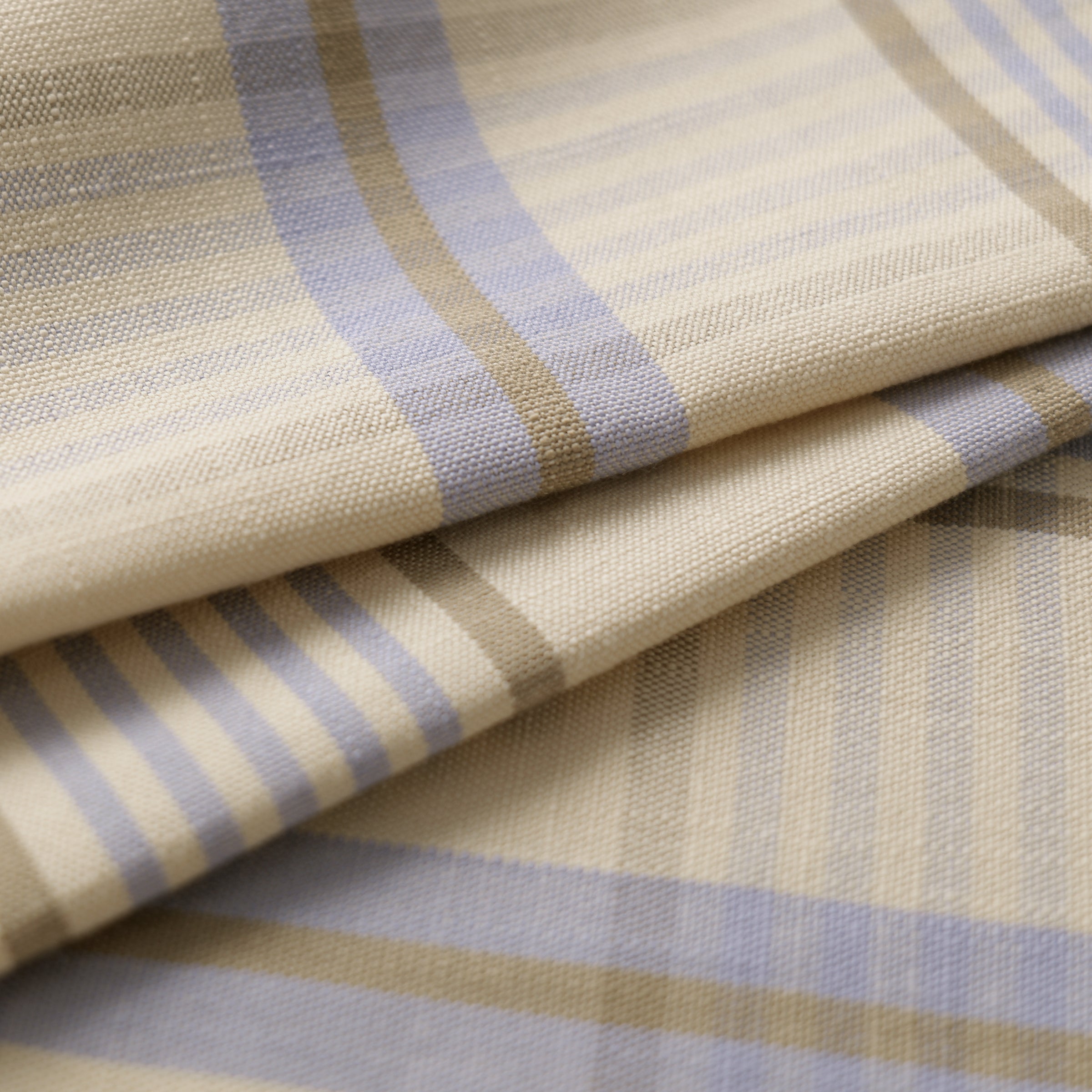 Mid-weight Balanced Plaid Fabric Cotton, Misty Blue, PJ0857