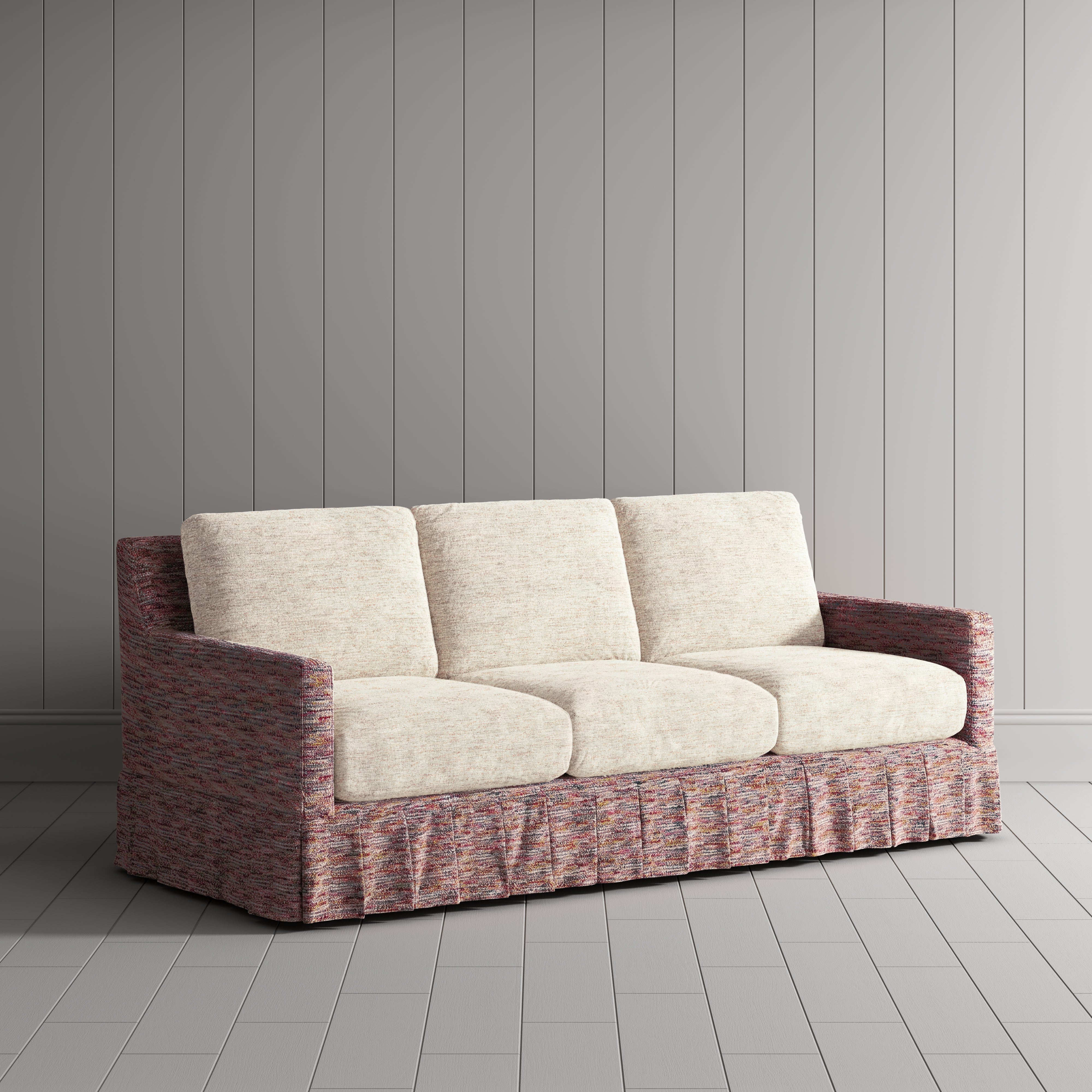 Cottonfy Country Check Sofa with Removable Skirted Covers