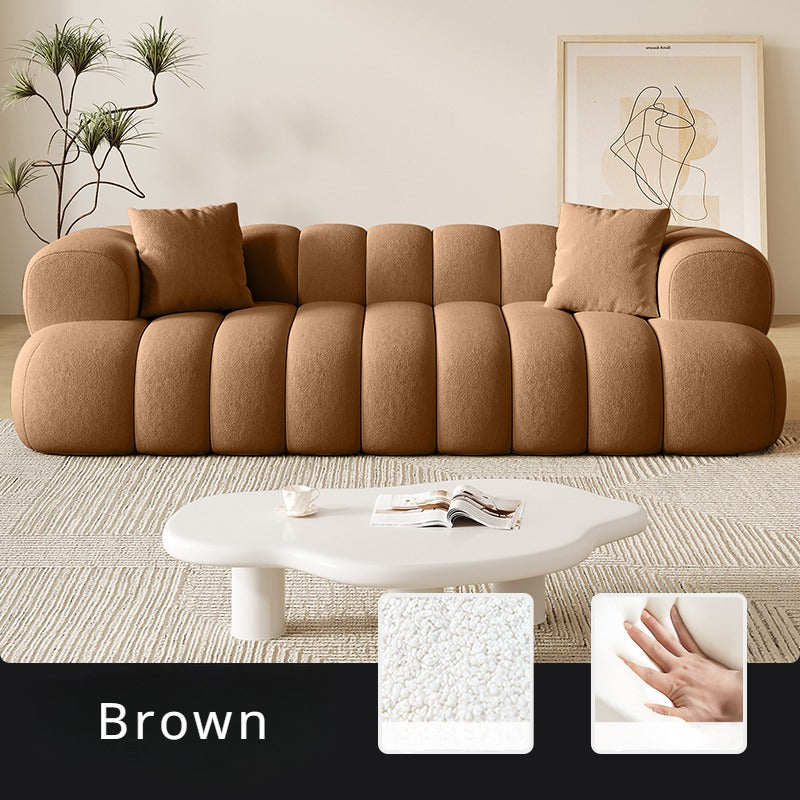 Soft Puff Toast Berber Fleece Kids & Pet Friendly Sofa