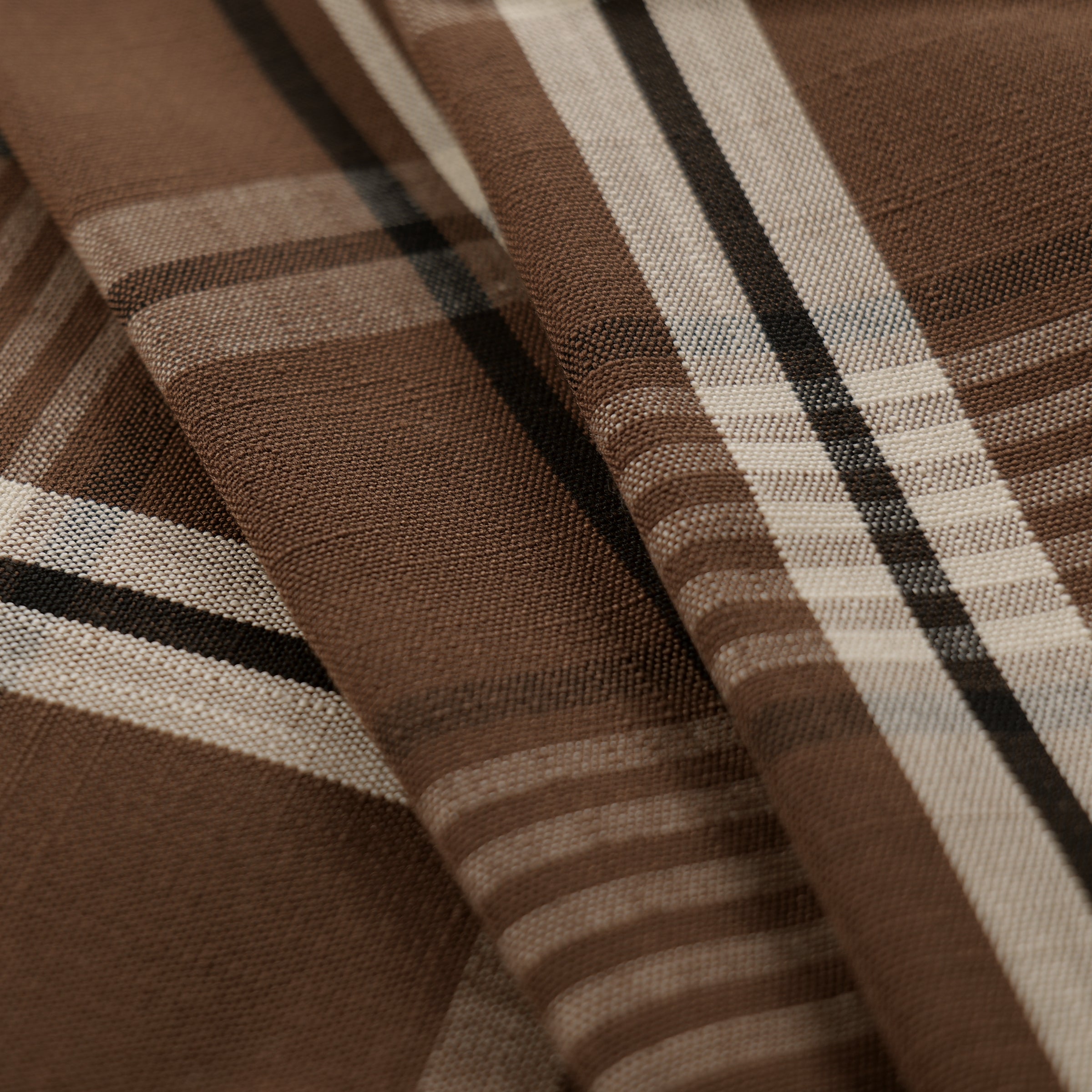 Mid-weight Plaid Fabric Cotton, Espresso Coffee, AR460040