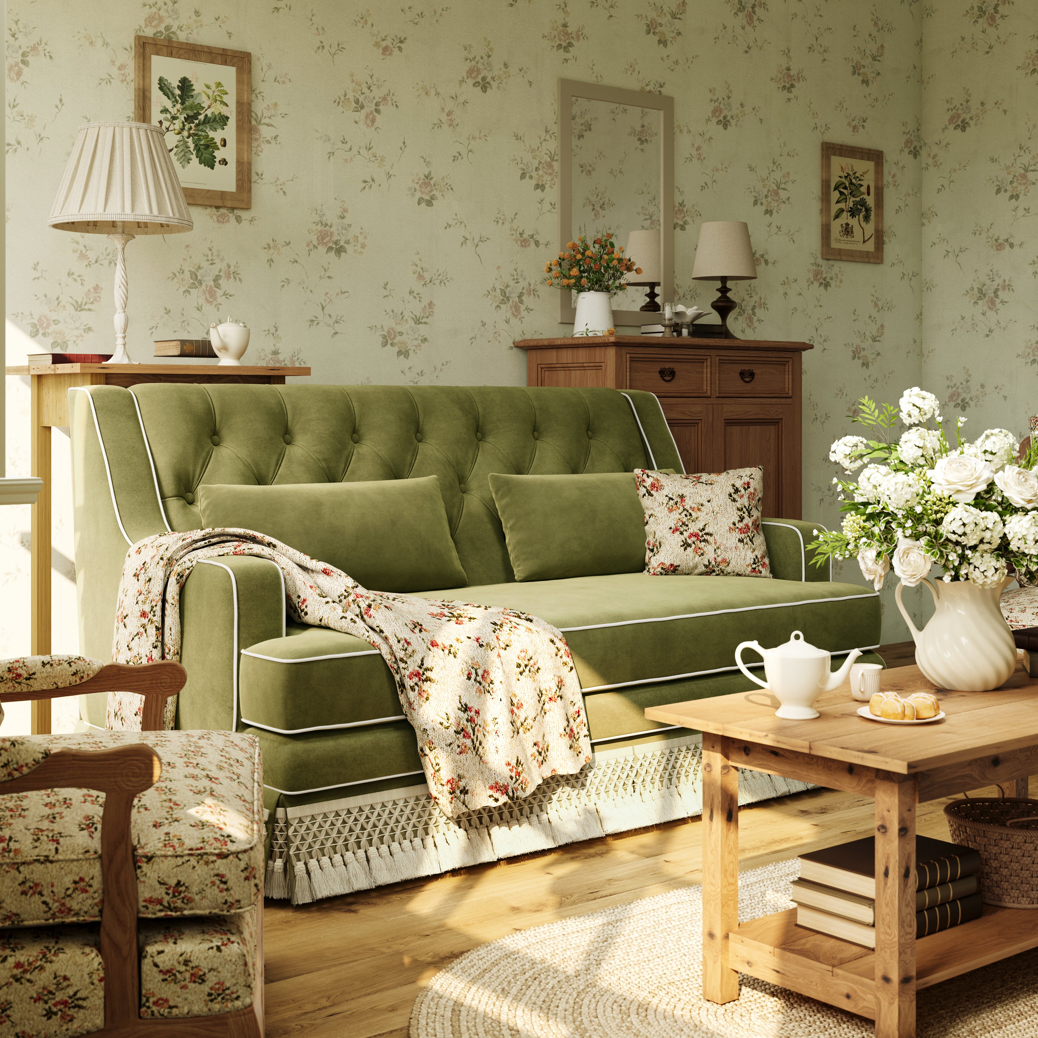 #Colour_Olive Green Velvet