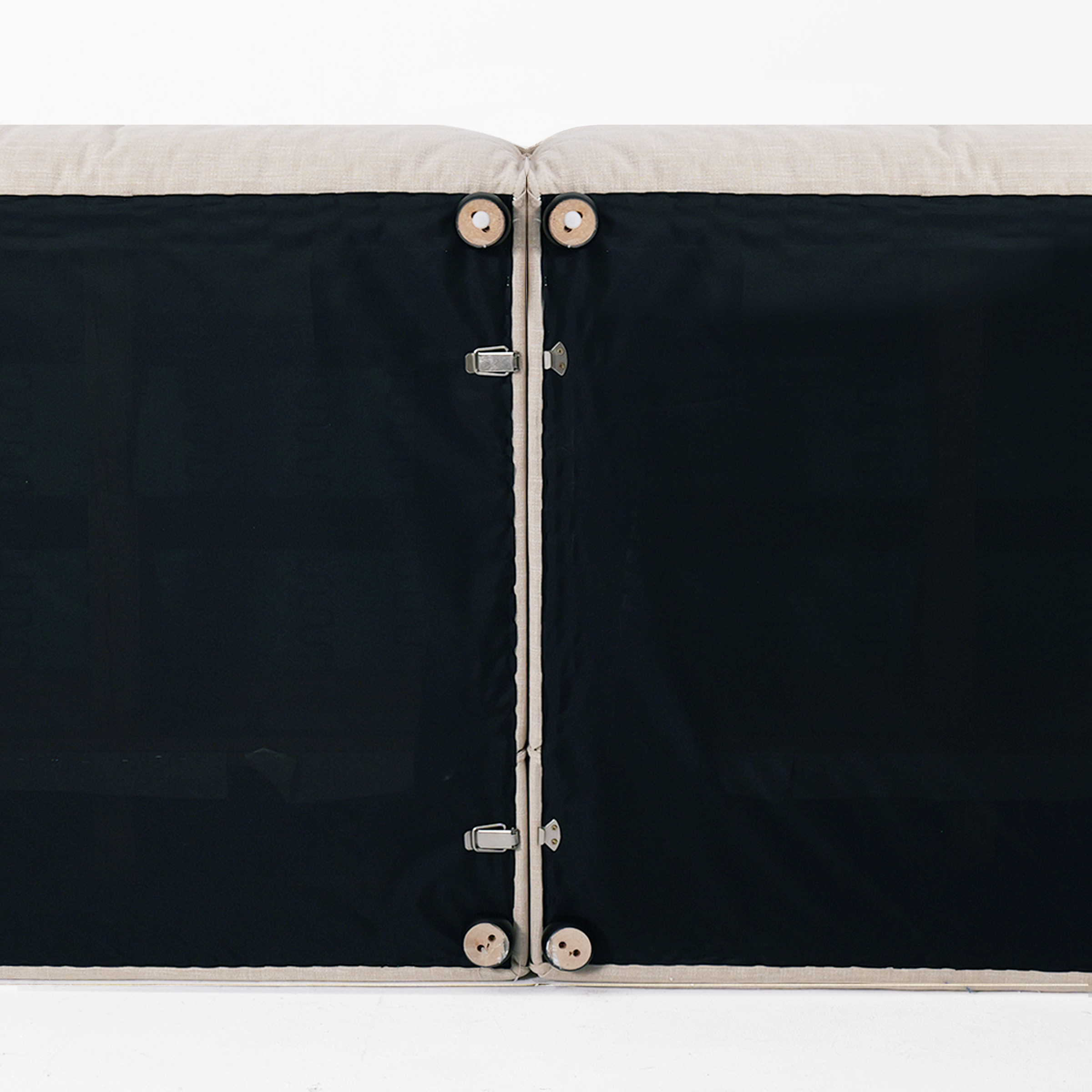 Elegant Tofu Block Linen Modular Cloud Sofa Down Filled Sectional