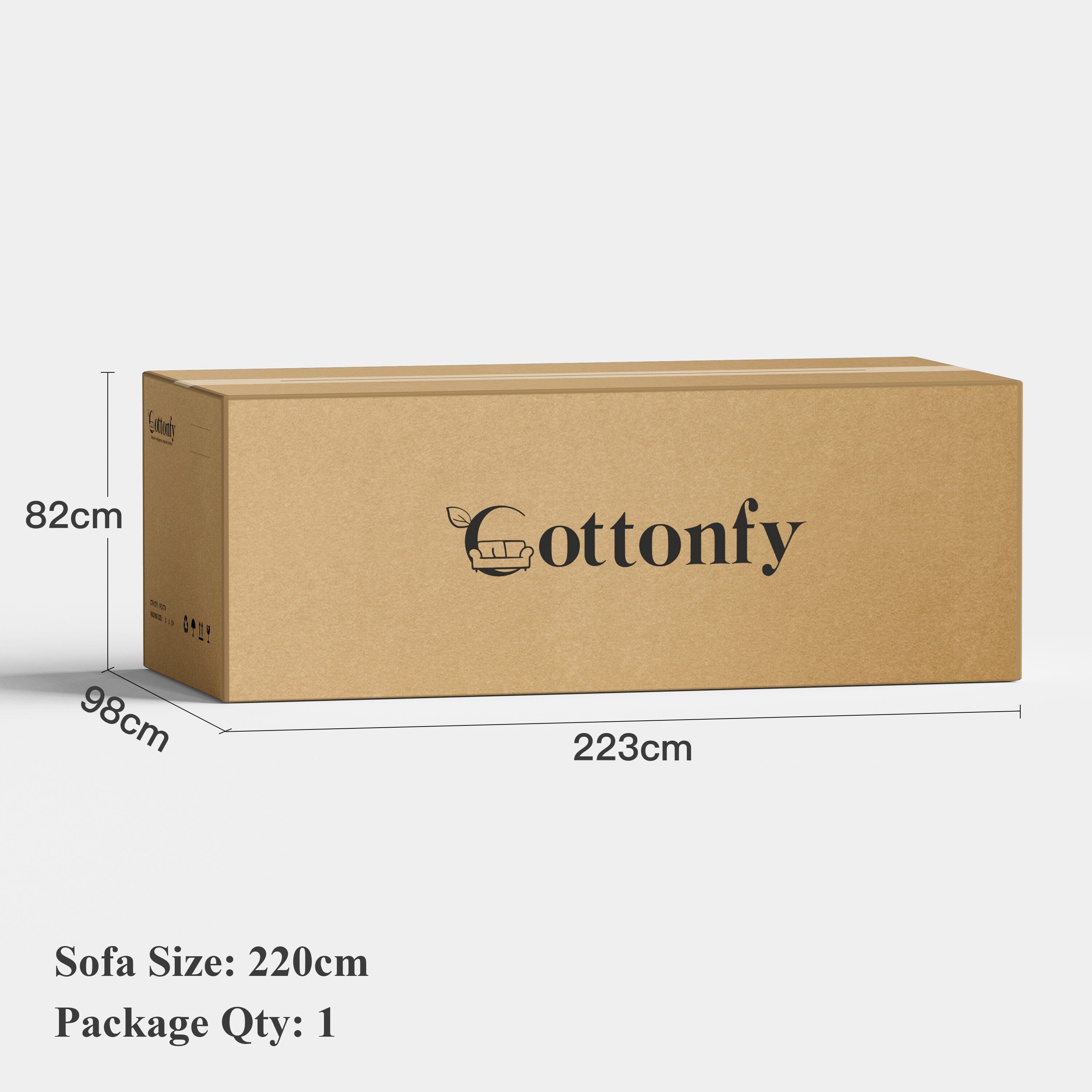 Cottonfy Retro Striped Fabric Handmade Sofa Cottonfy UK