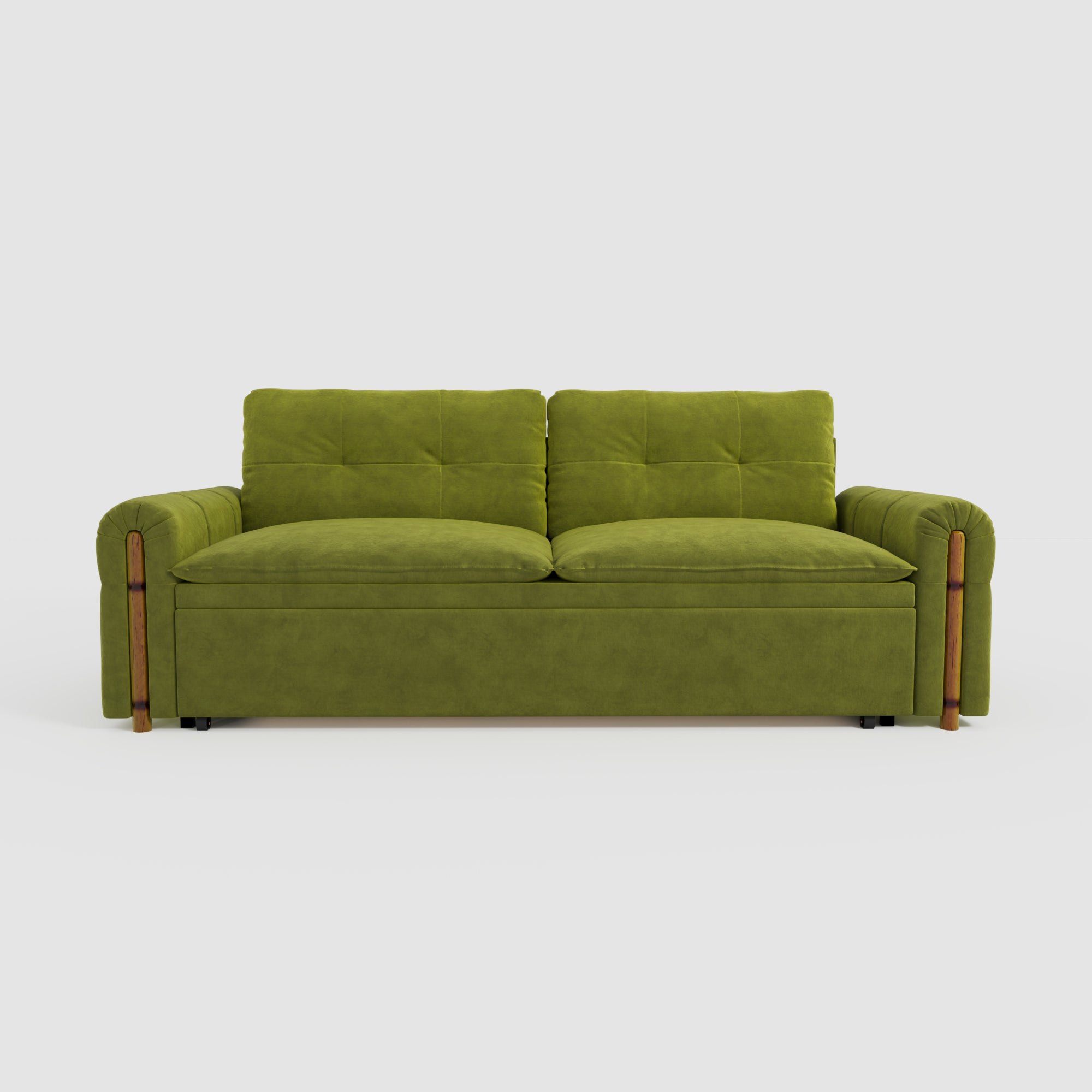 Vintage Pet Friendly Bamboo Design Sofa Bed with Storage