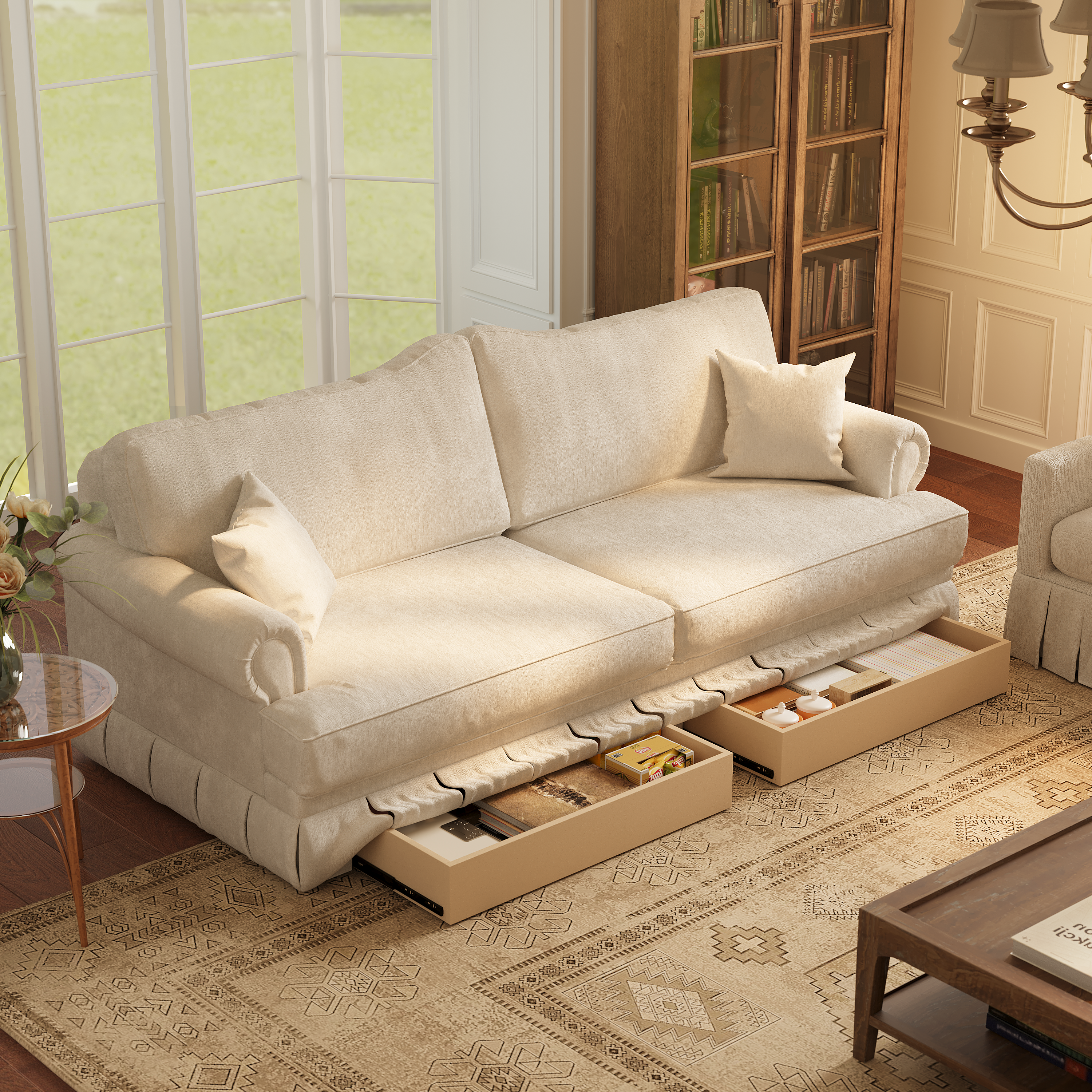 Kensington Chesterfield Style Retro Sofa with Storage