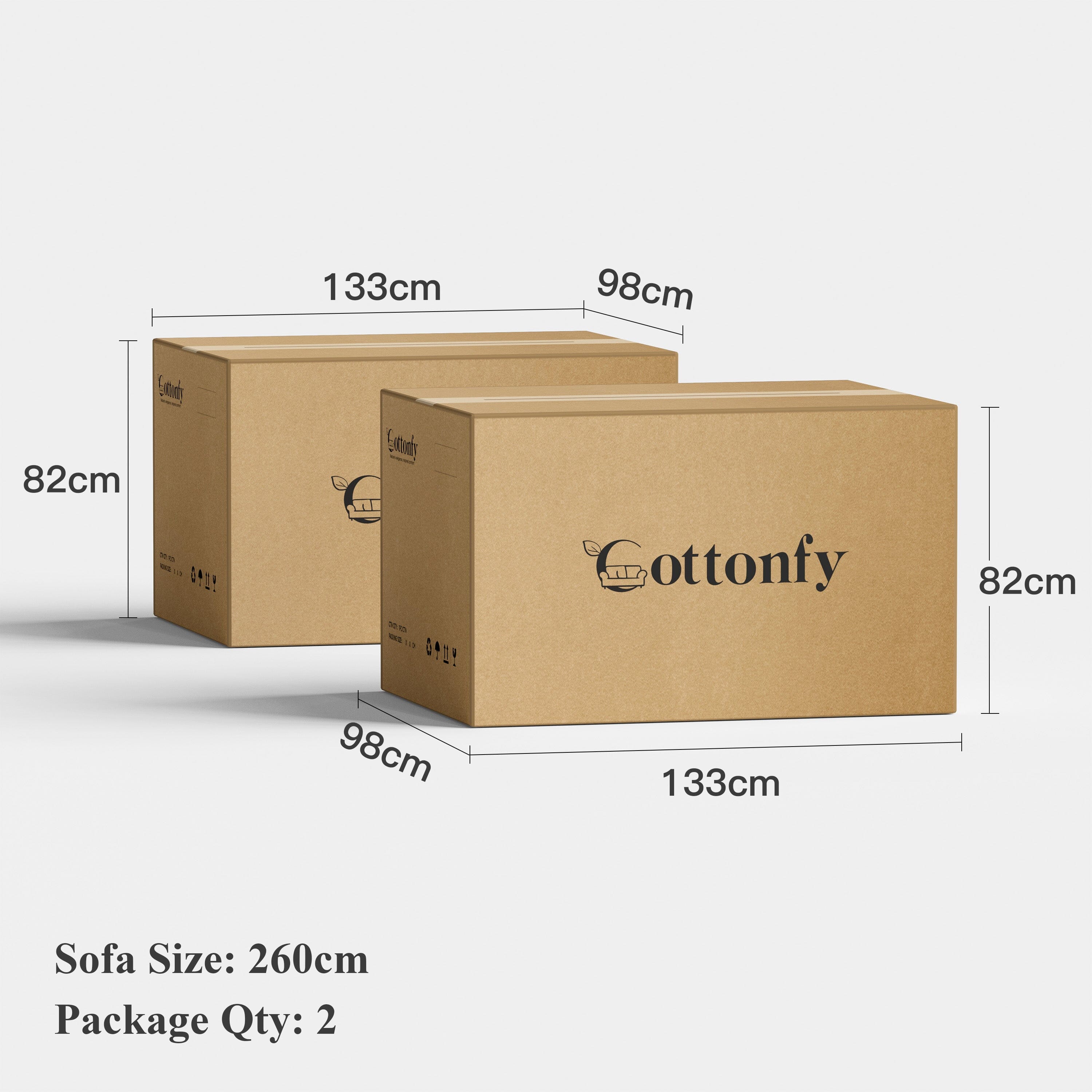 Cottonfy Retro Striped Fabric Handmade Sofa Cottonfy UK