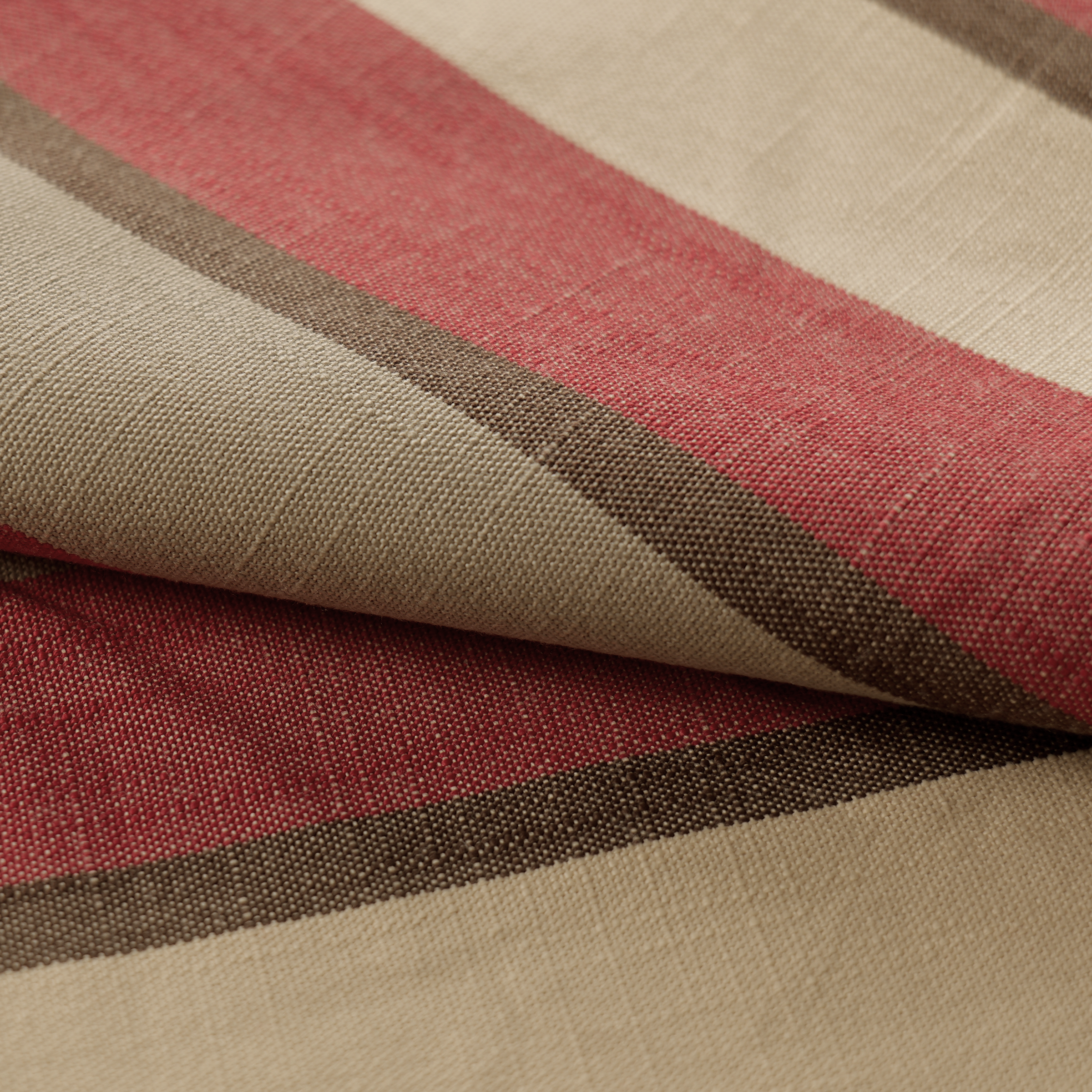 Mid-weight Regency Stripe Fabric Cotton, Deep Claret Red, PJ0849