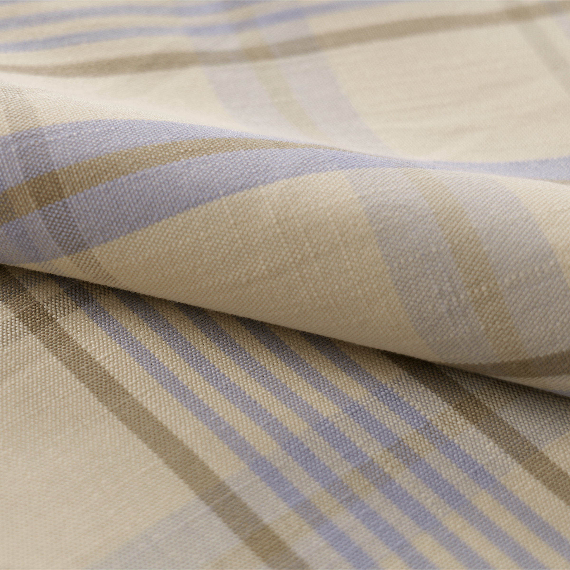 Mid-weight Balanced Plaid Fabric Cotton, Misty Blue, PJ0857