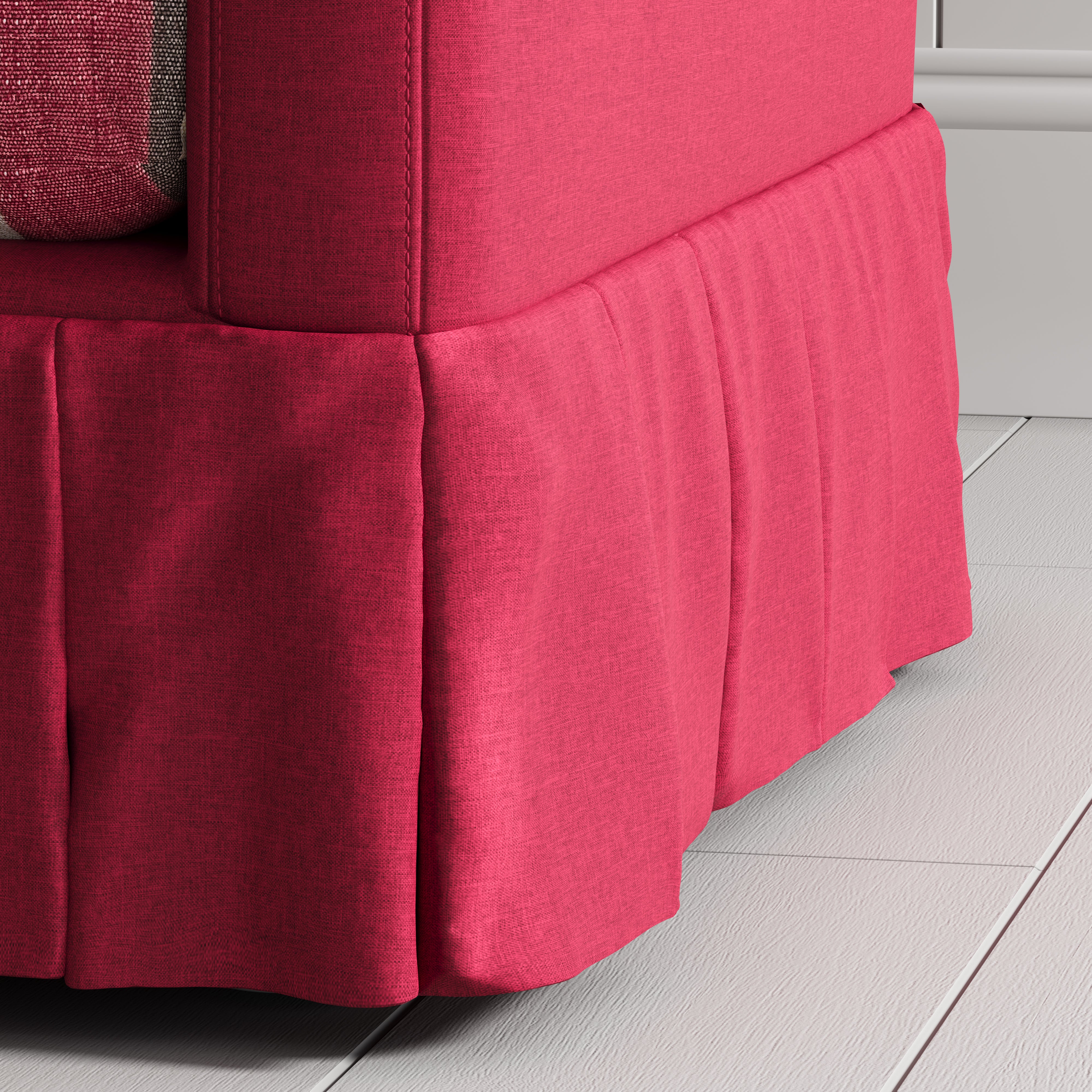 Cottonfy Country Check Sofa with Removable Skirted Covers