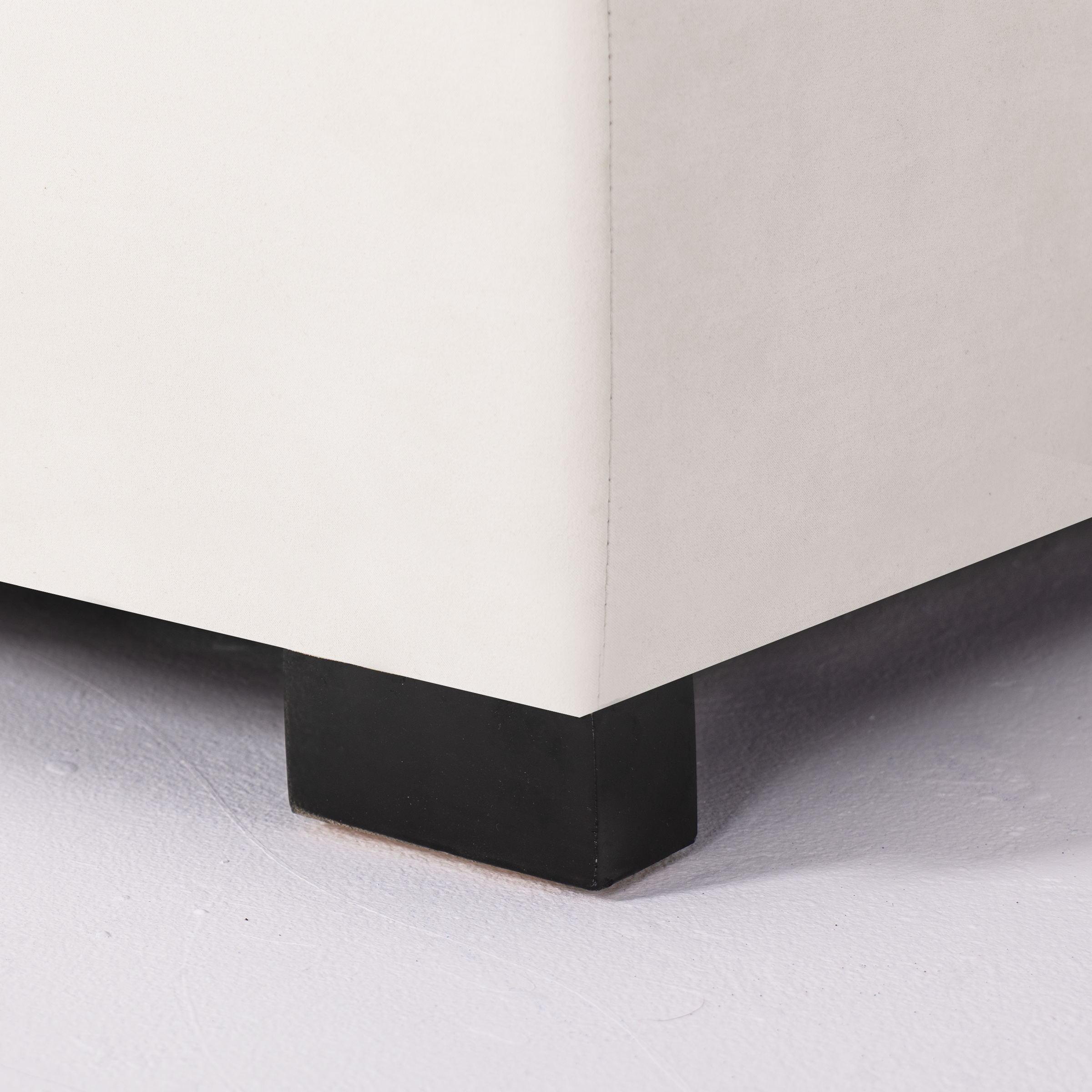 Cottonfy Creamy Tofu Block Pull Out Sofa Bed with Storage Guest Sleeper