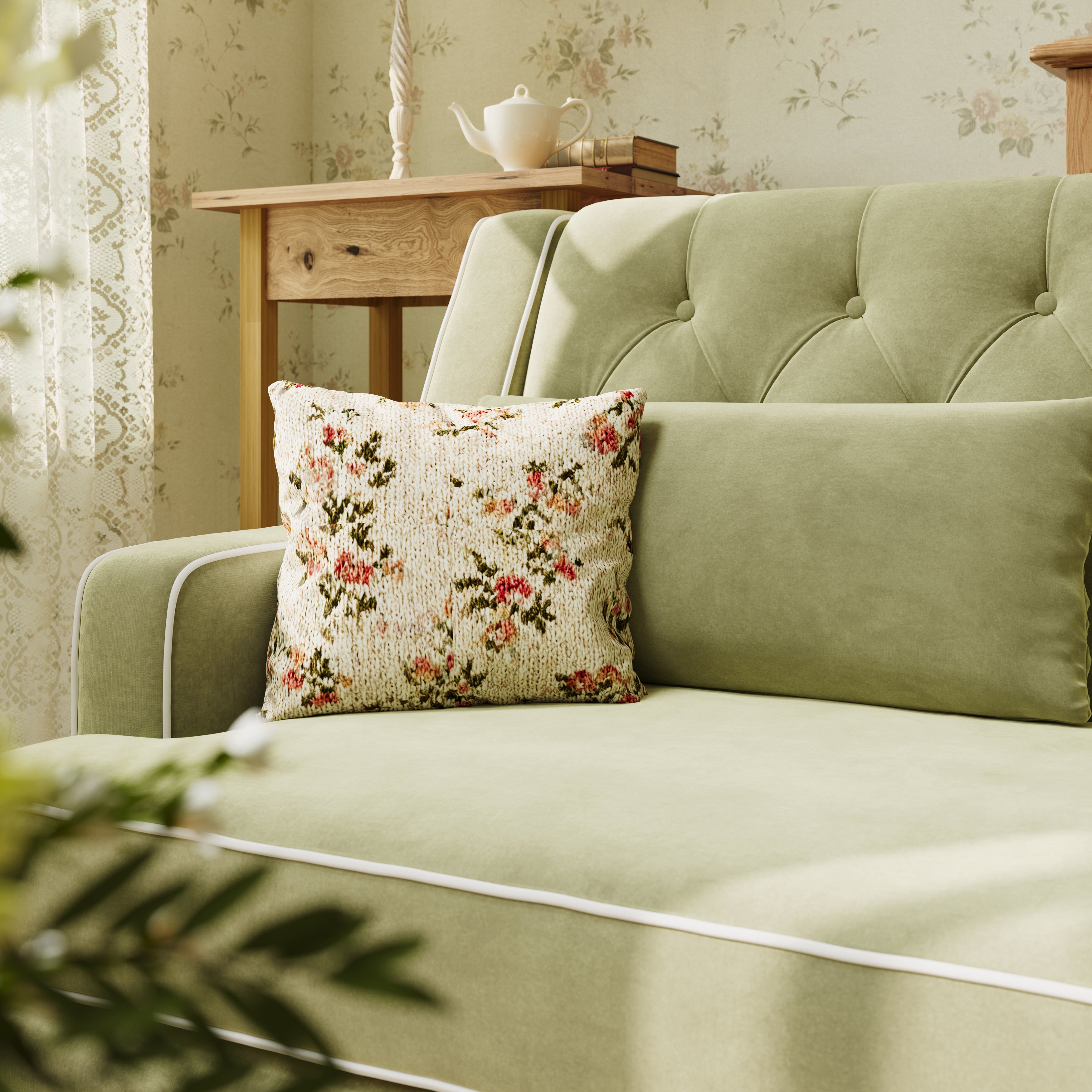 #Colour_Olive Green Velvet