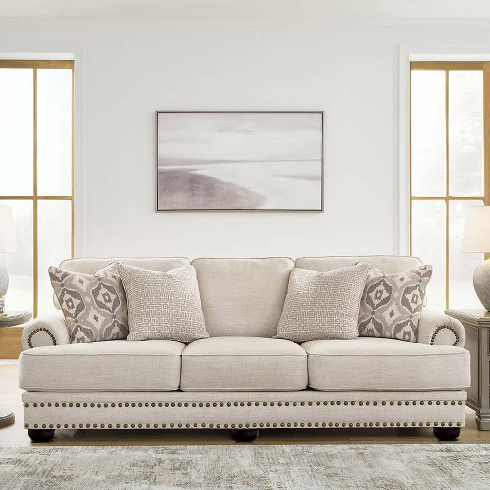 Kensington Chesterfield High Seat Sofa with 4 Accent Pillows