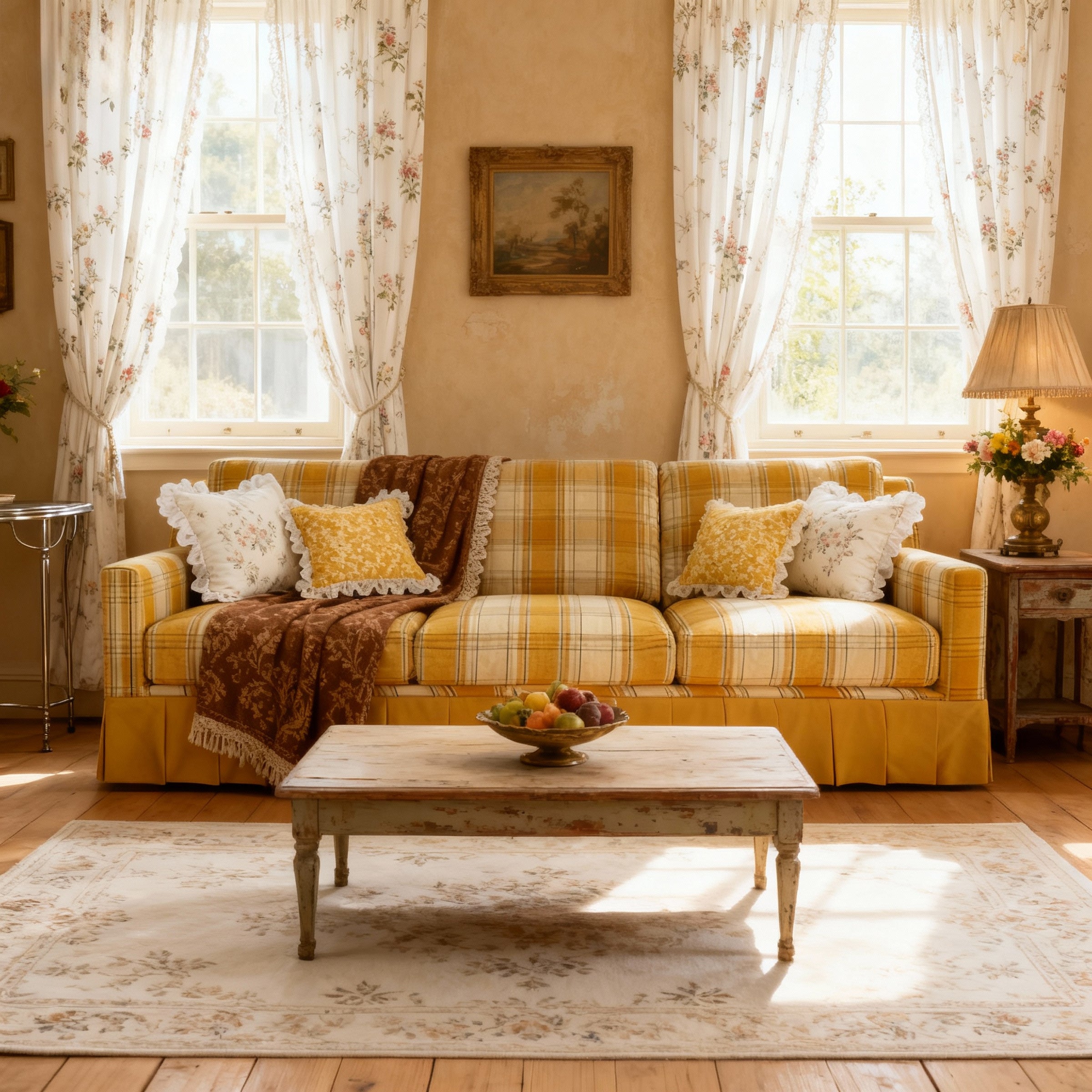 #Colour_Saffron Gold Cotton Linen