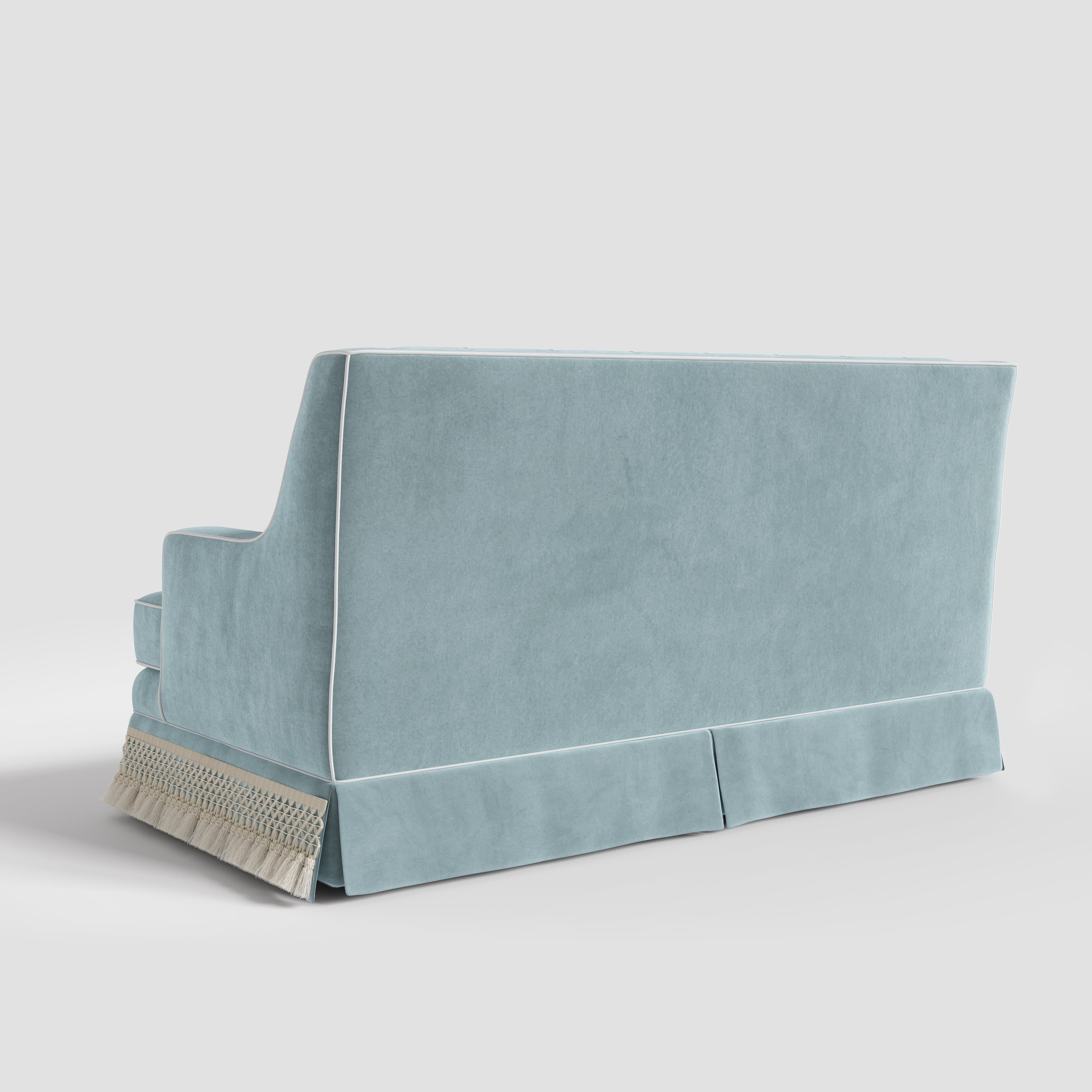 Cottonfy Country Fringe Skirt Sofa for Relaxed Home Living