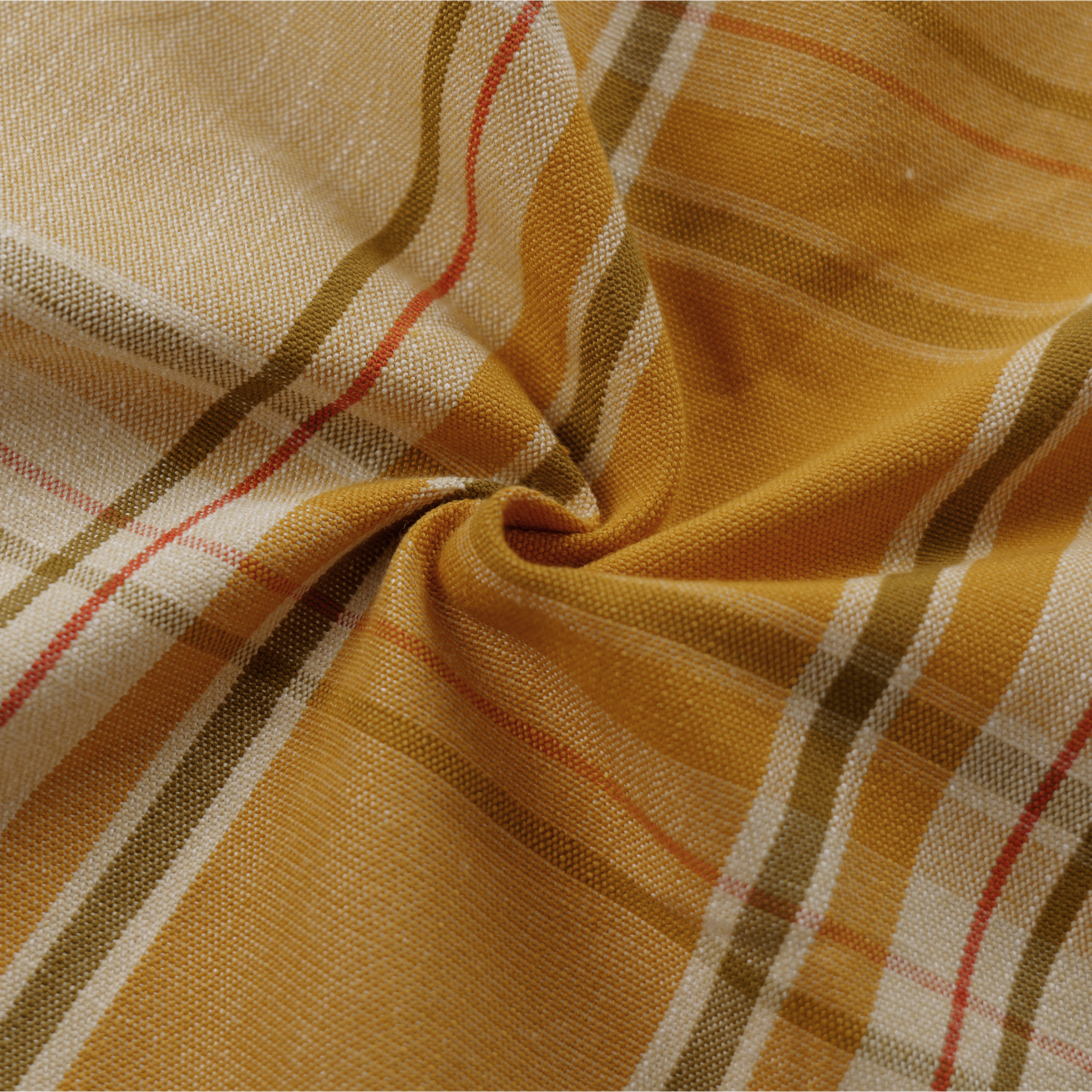 Mid-weight Tartan Check Fabric Cotton, Saffron Gold, PJ0844