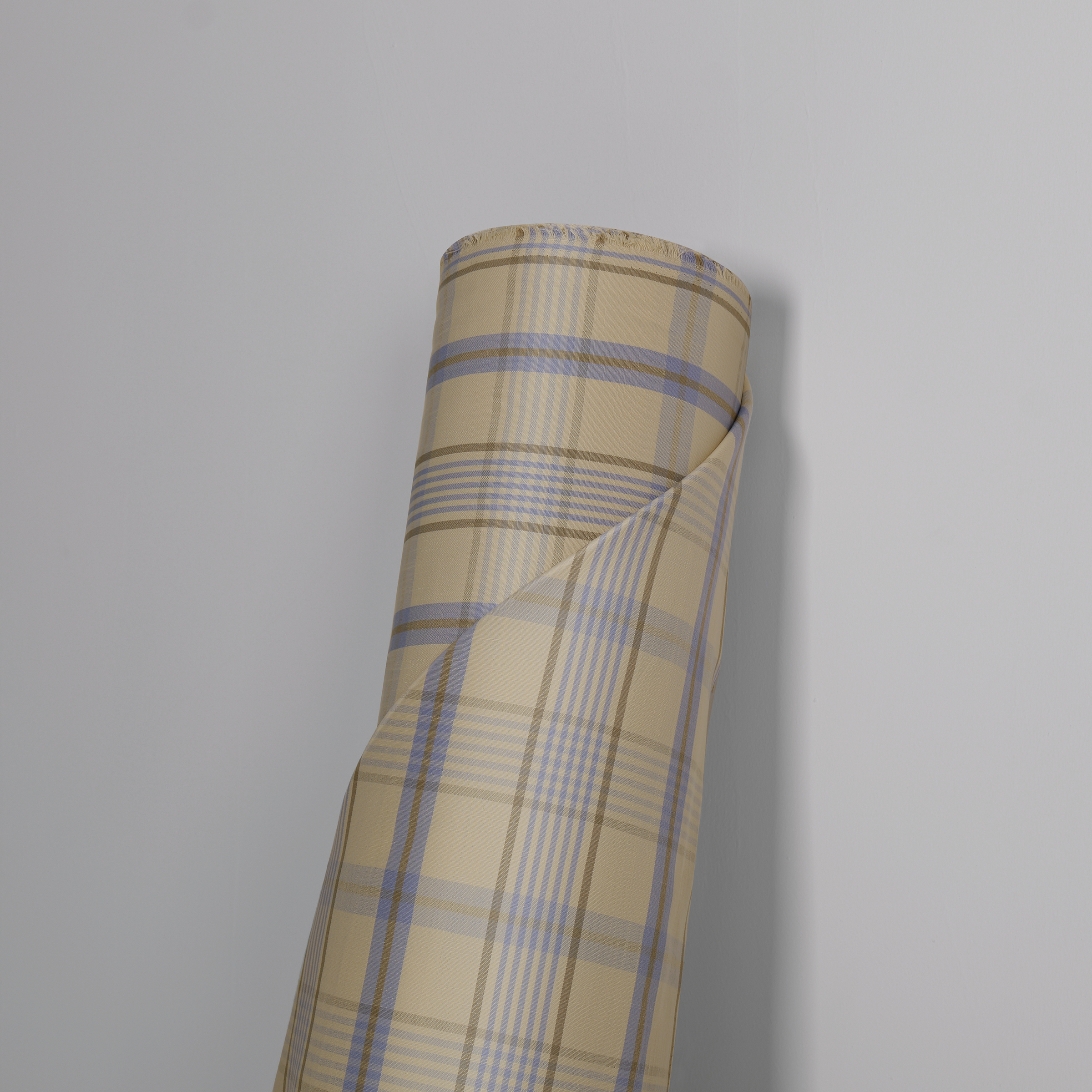Mid-weight Balanced Plaid Fabric Cotton, Misty Blue, PJ0857