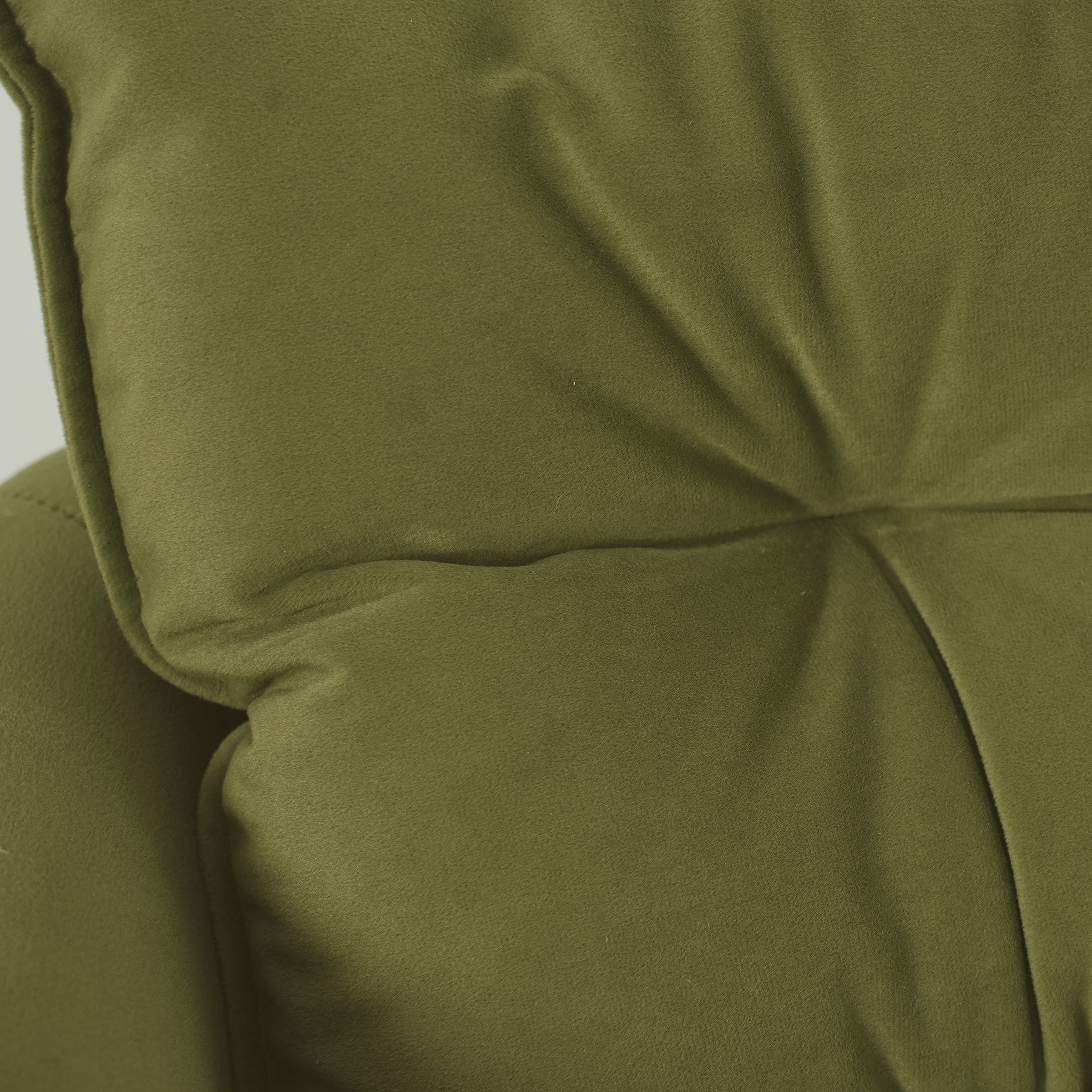 Plush Velvet Snuggler Chair with Hidden Storage Footstool