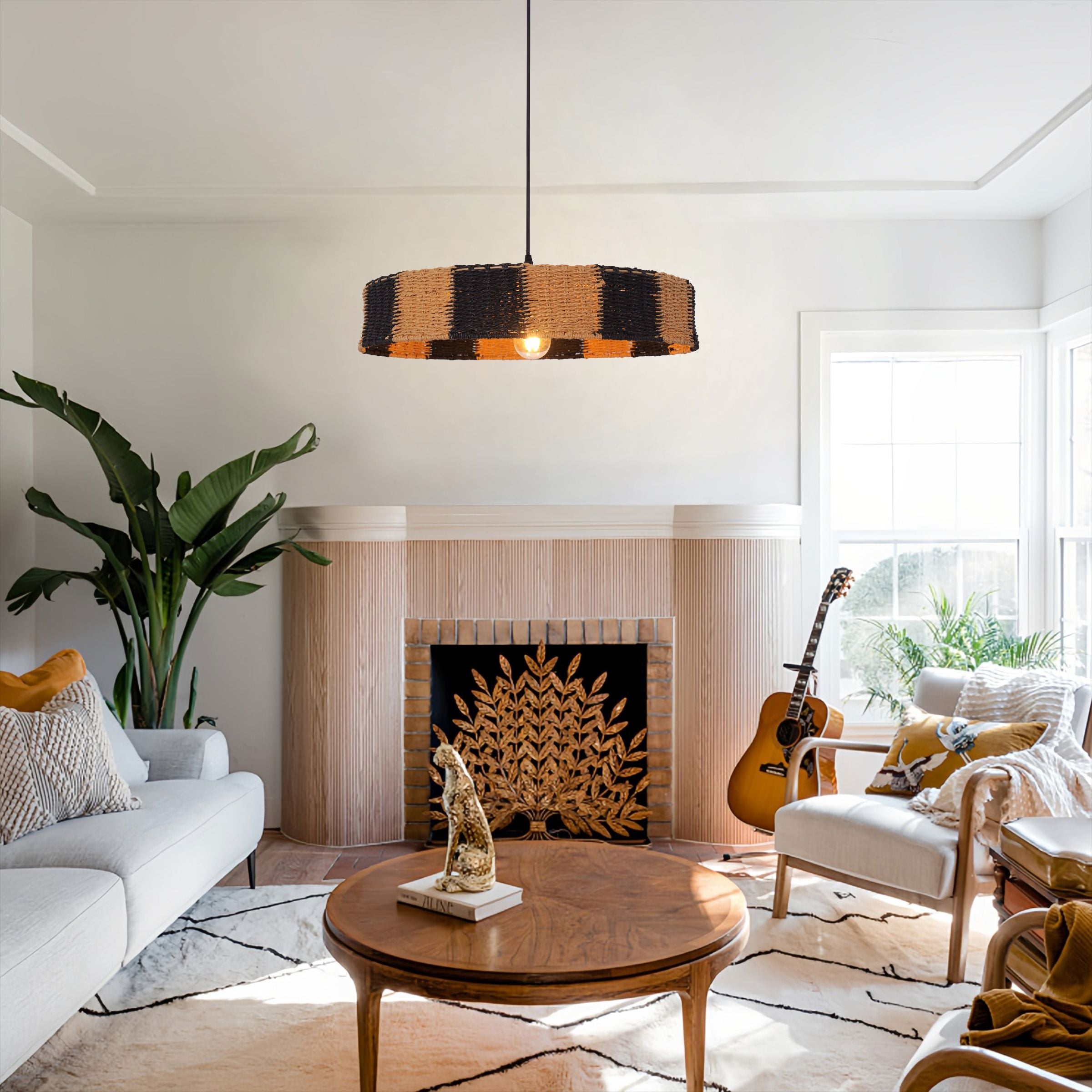 Lightsin Handwoven Paper Rope Pendant Light for a Warm Modern Glow Lightsin UK