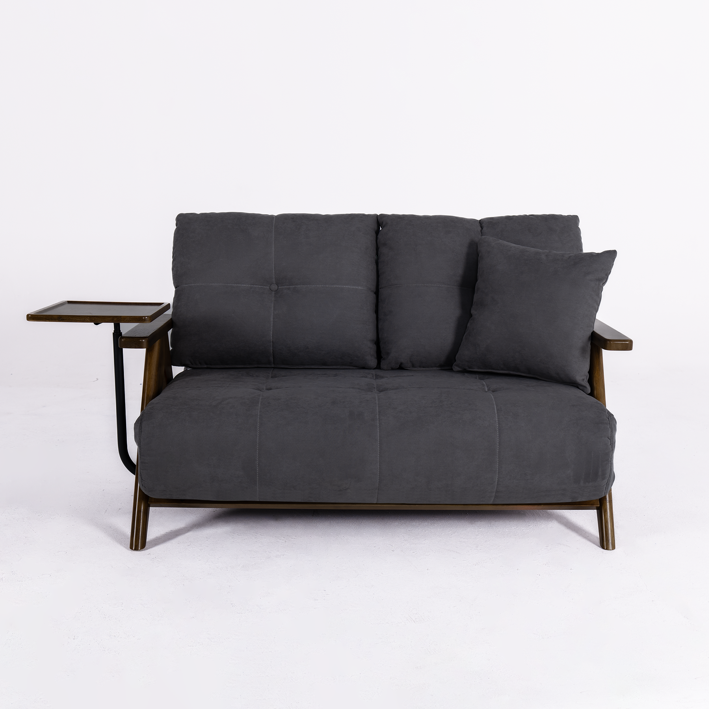 Foldable Matte Fabric Solid Wood 3 Mode Sofa Bed