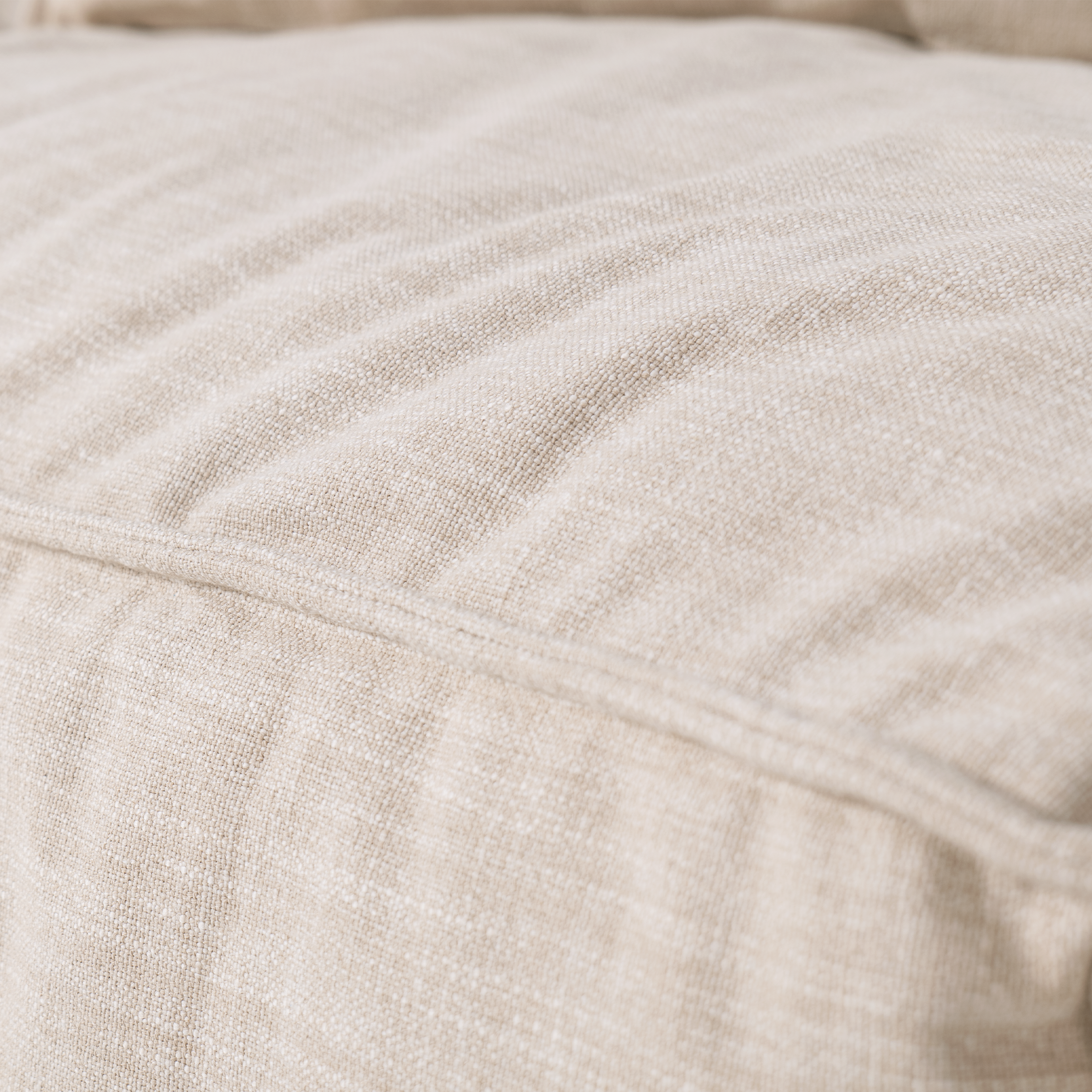 Elegant Tofu Block Linen Modular Cloud Sofa Down Filled Sectional