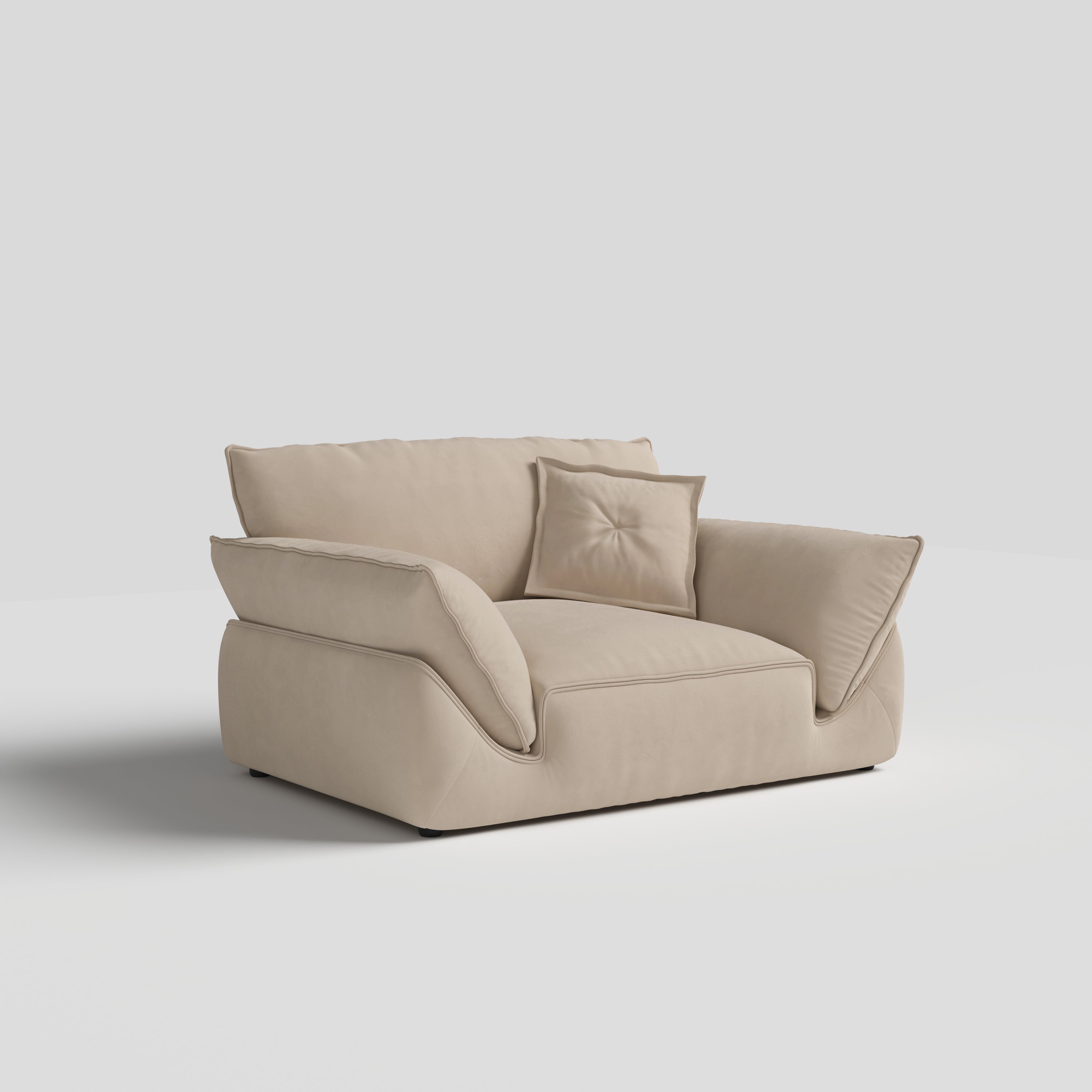 Cat-Scratch Resistant Fabric Elephant Ears Style Corner Sofa