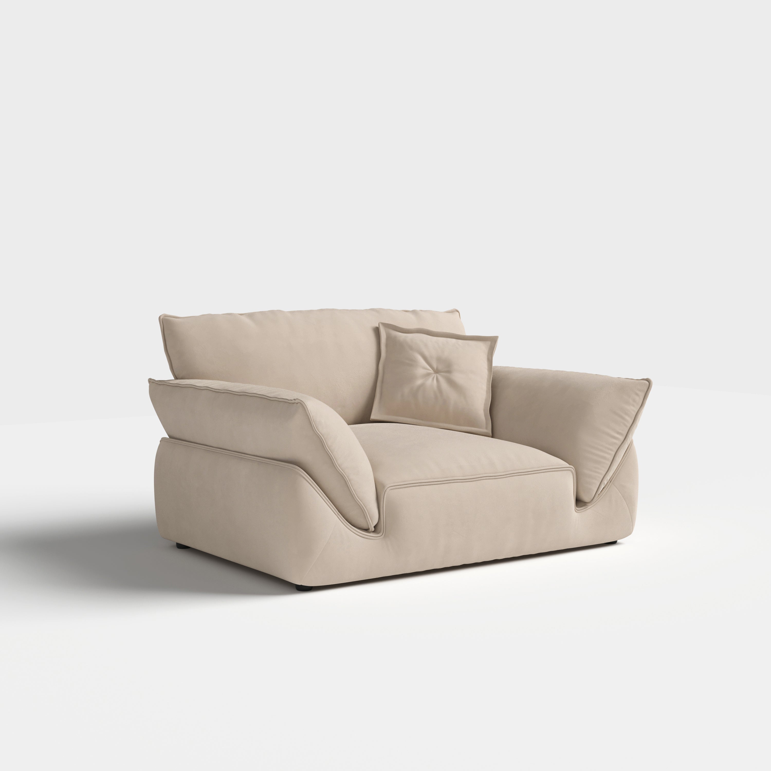 Cat-Scratch Resistant Fabric Elephant Ears Style Corner Sofa