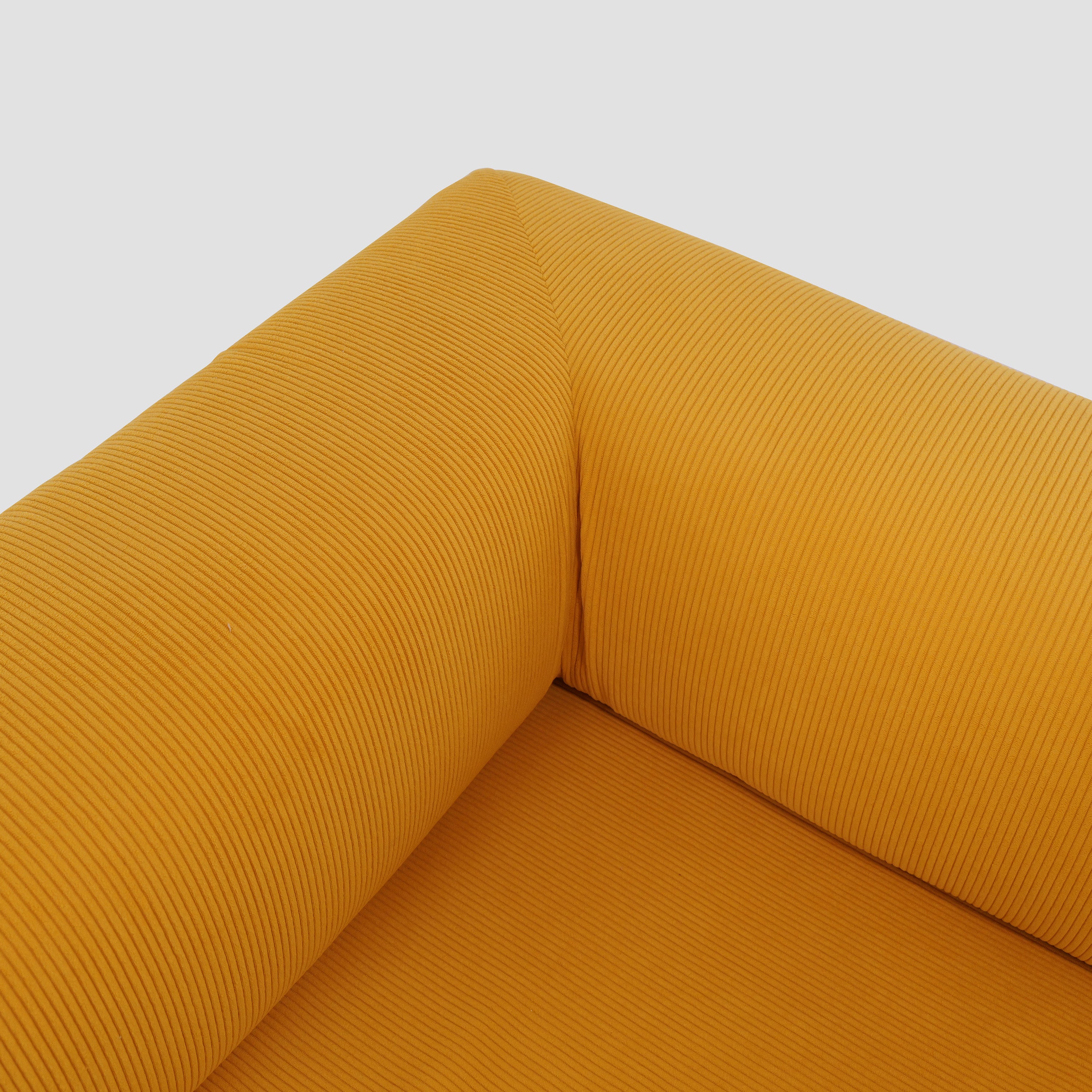 Yellow Corduroy Fabric Foam Modular Sofa