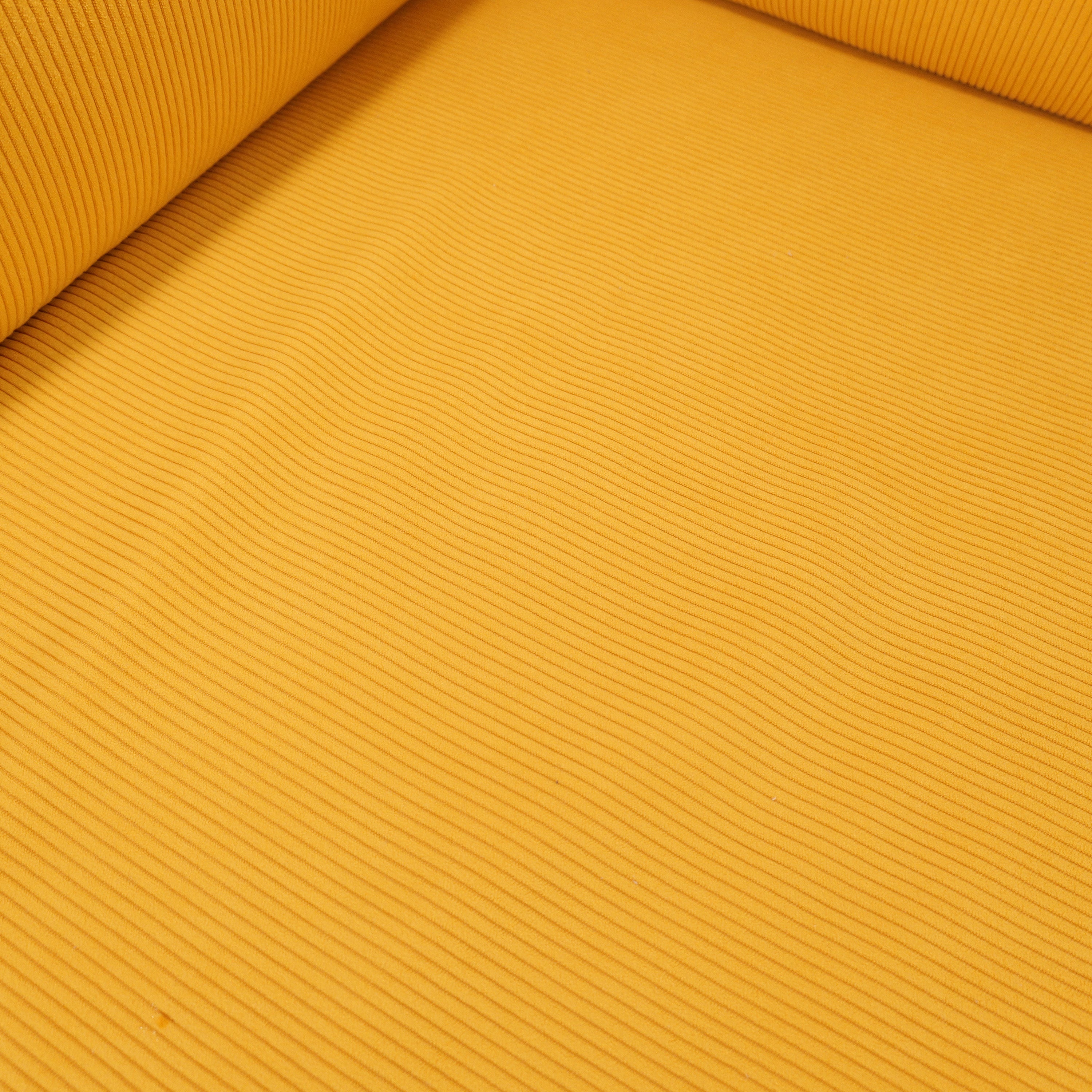 Yellow Corduroy Fabric Foam Modular Sofa
