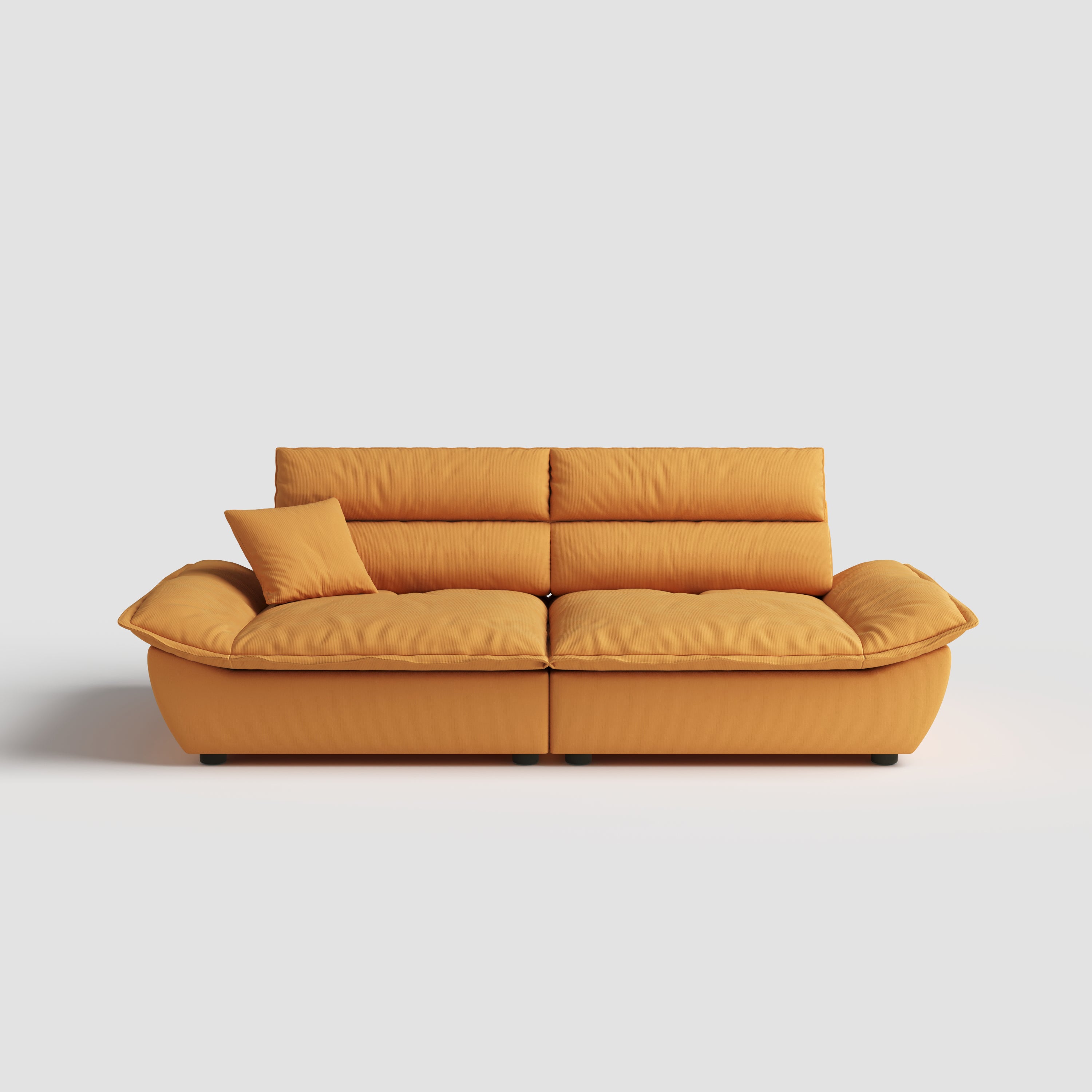 Cottonfy Adjustable Backrest Sailboat Corduroy Sofa Green