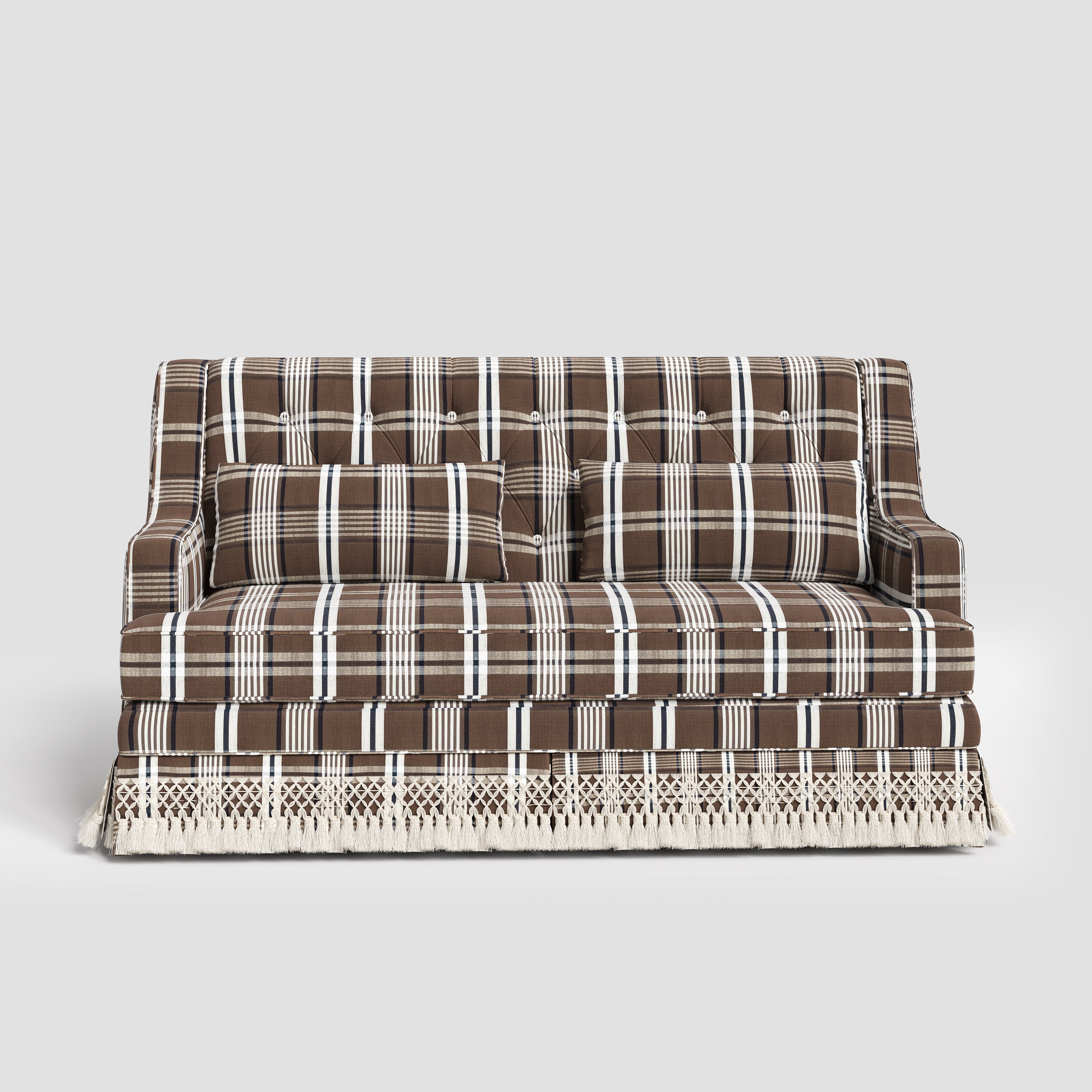 Cottonfy Country Fringe Skirt Sofa for Relaxed Home Living