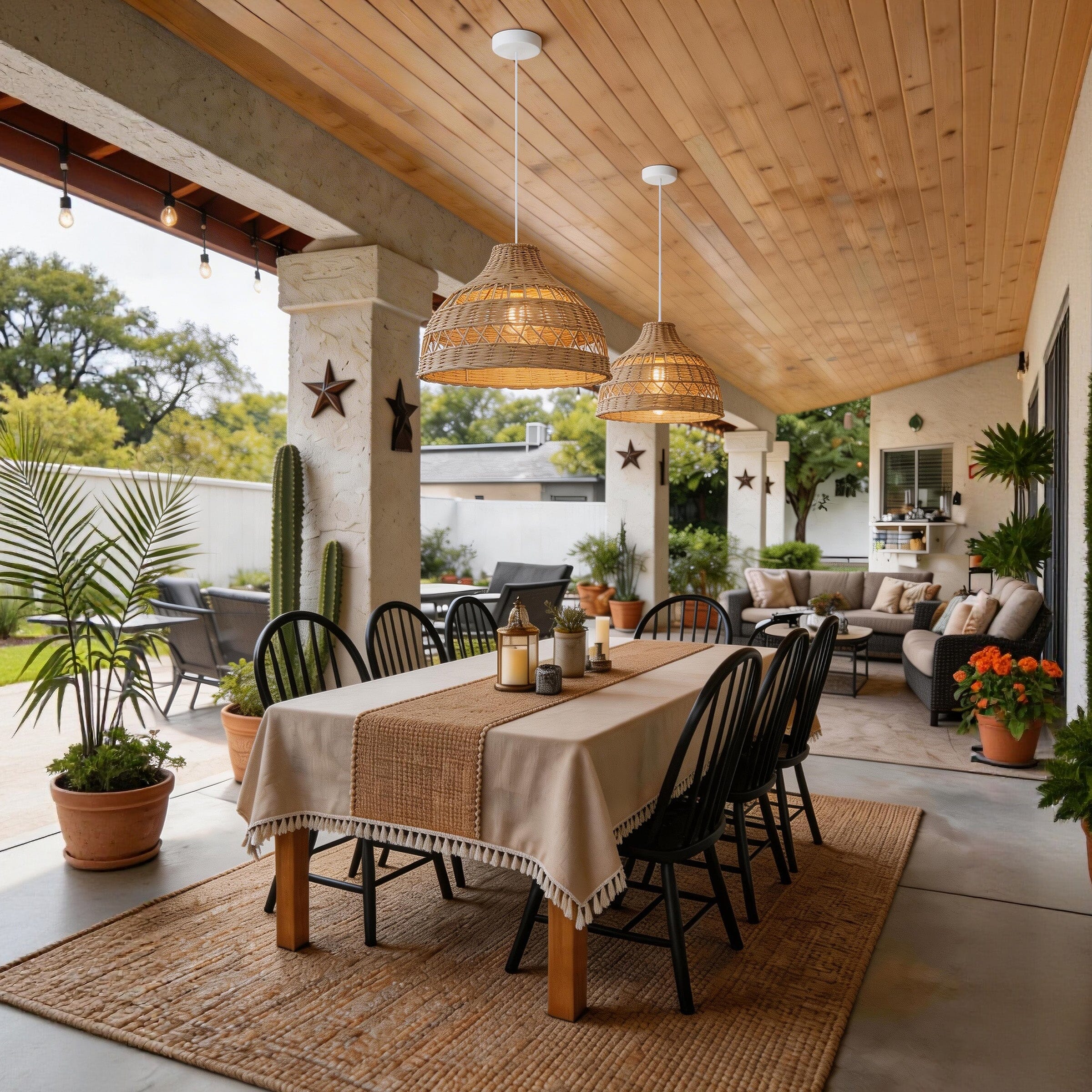 Lightsin Cella-Natural Rattan Pendant Light - Handwoven Ceiling Light, Durable & Rustic Lightsin UK