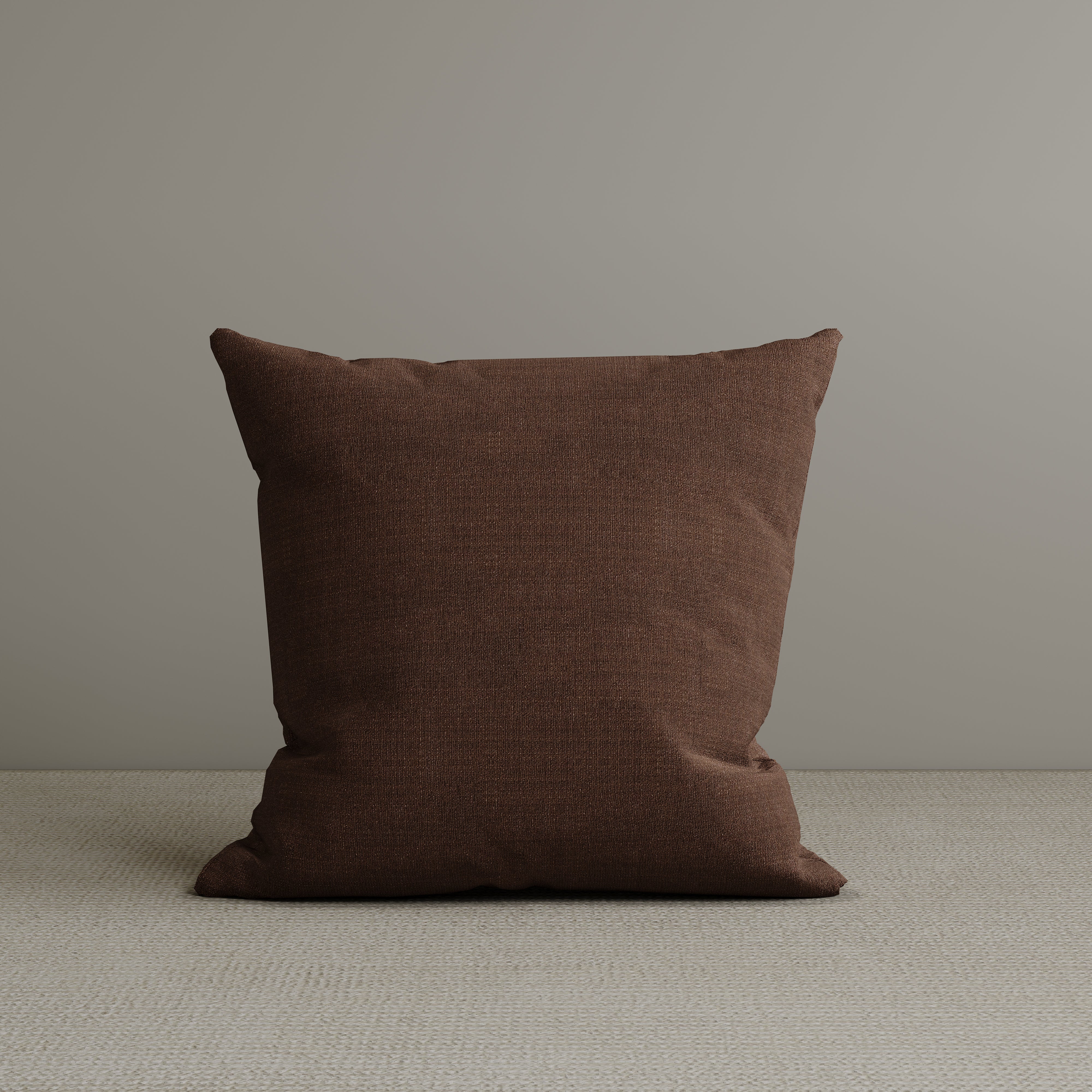 Square Exclusive Design Cushion in Dark Walnut Cotton Linen, 45*45CM