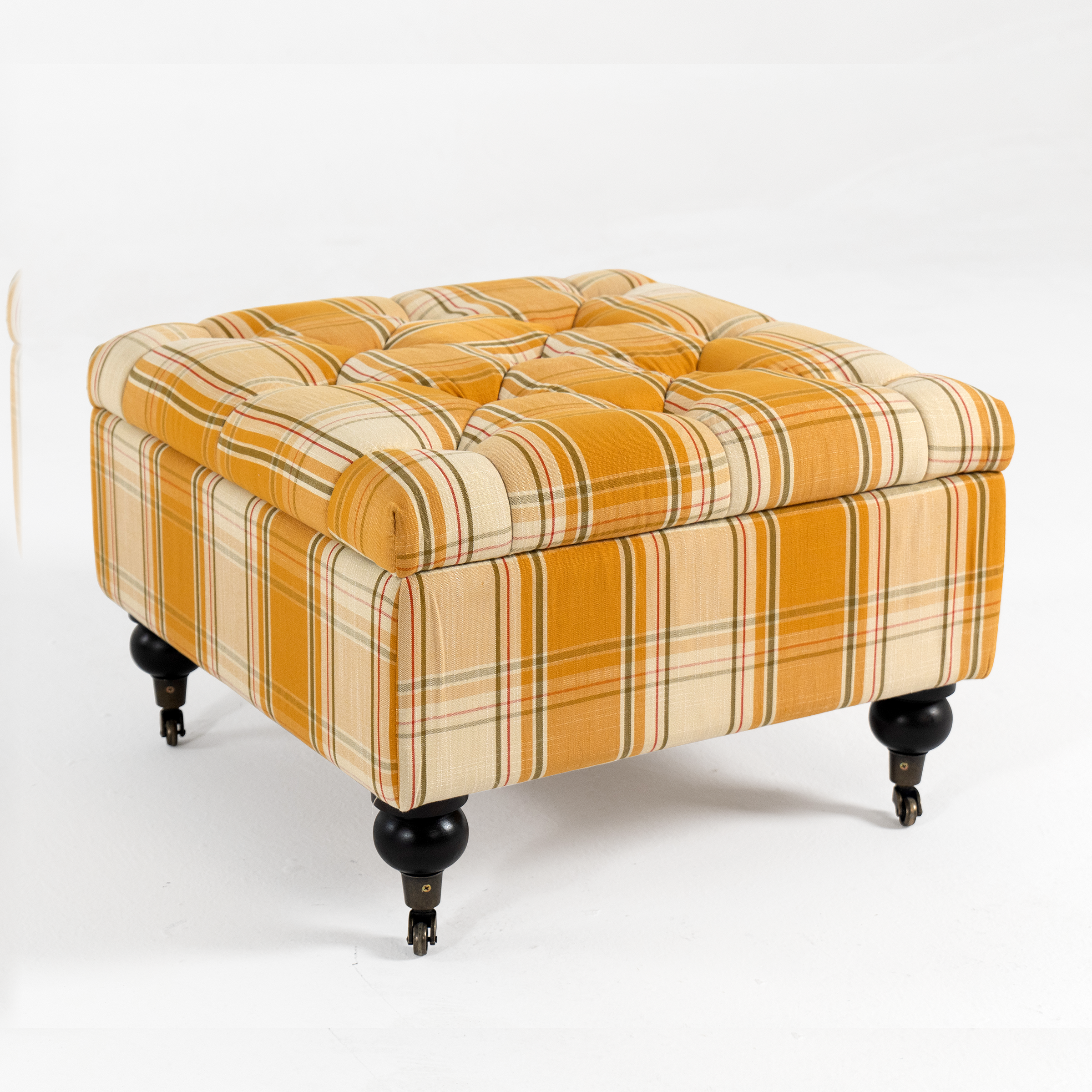 Heritage Check Tufted Ottoman