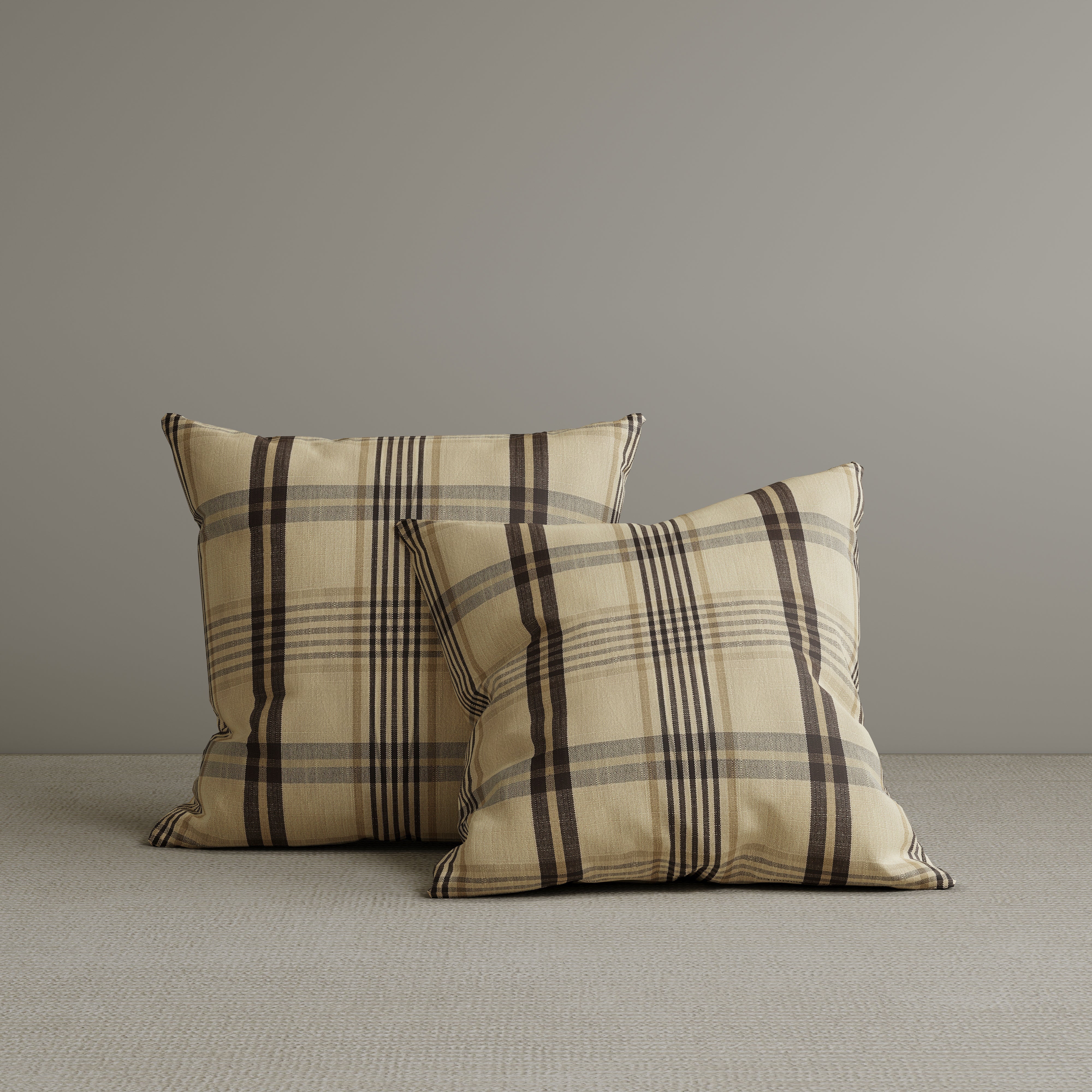๐ Square Exclusive Design Cushion in Cocoa Comfort Checkered Cotton Linen, 45*45CM (100% off)