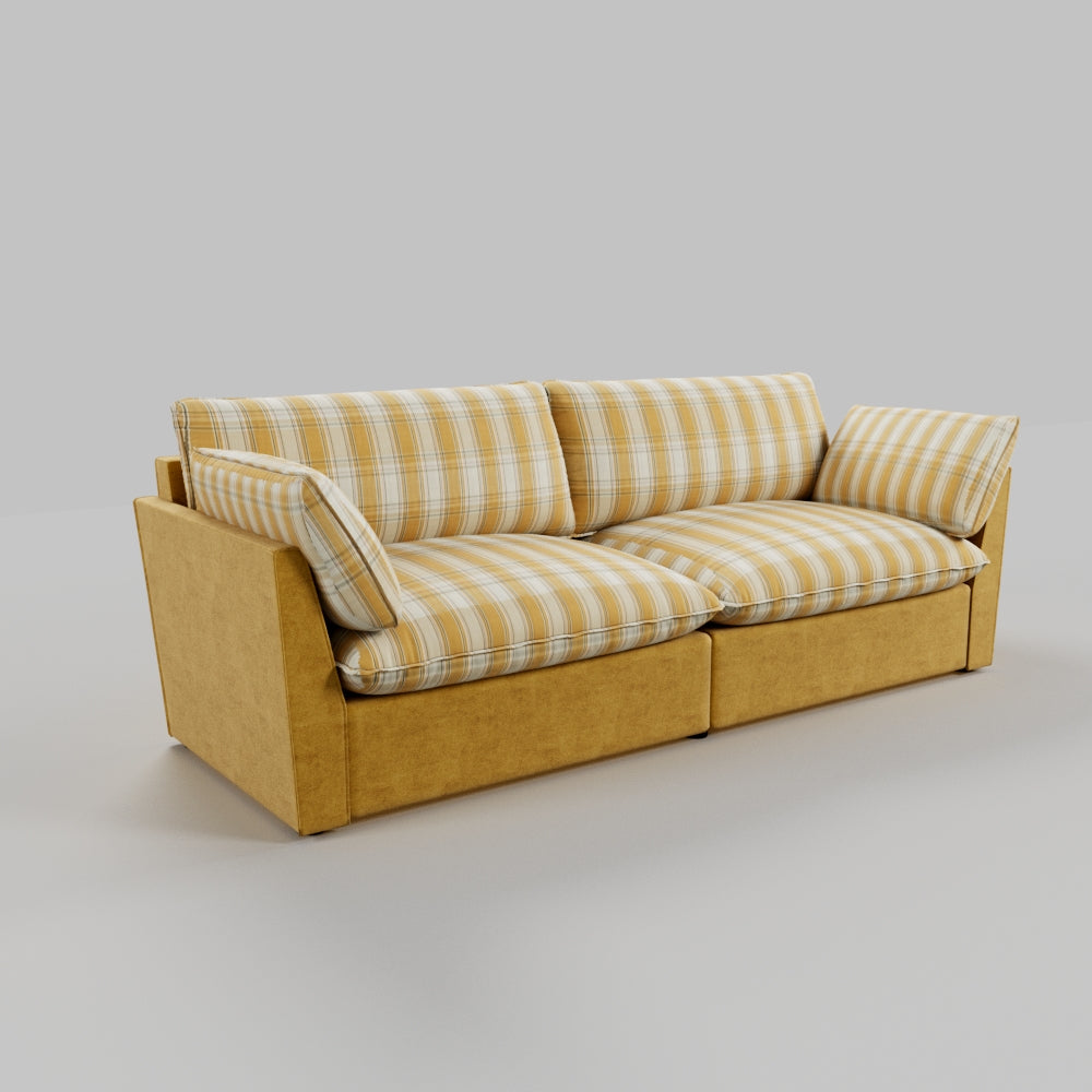 #Colour_Ginger Yellow Cotton Linen