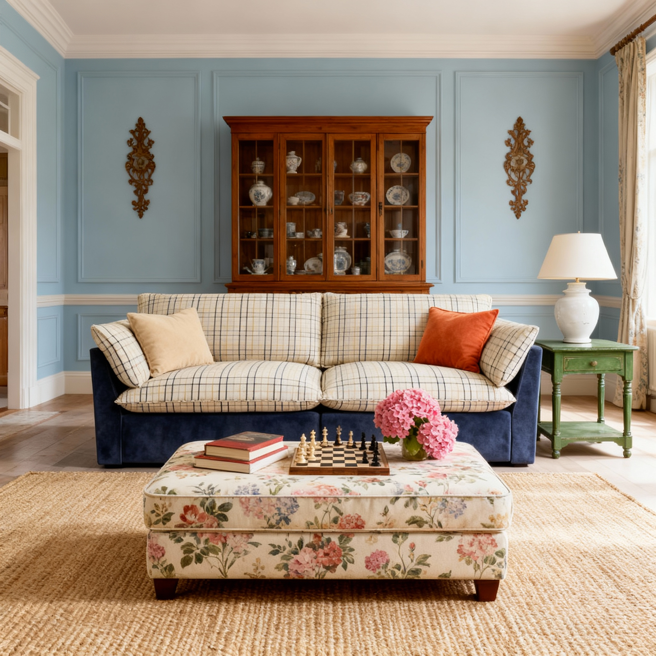 #Colour_Navy Check Serenity