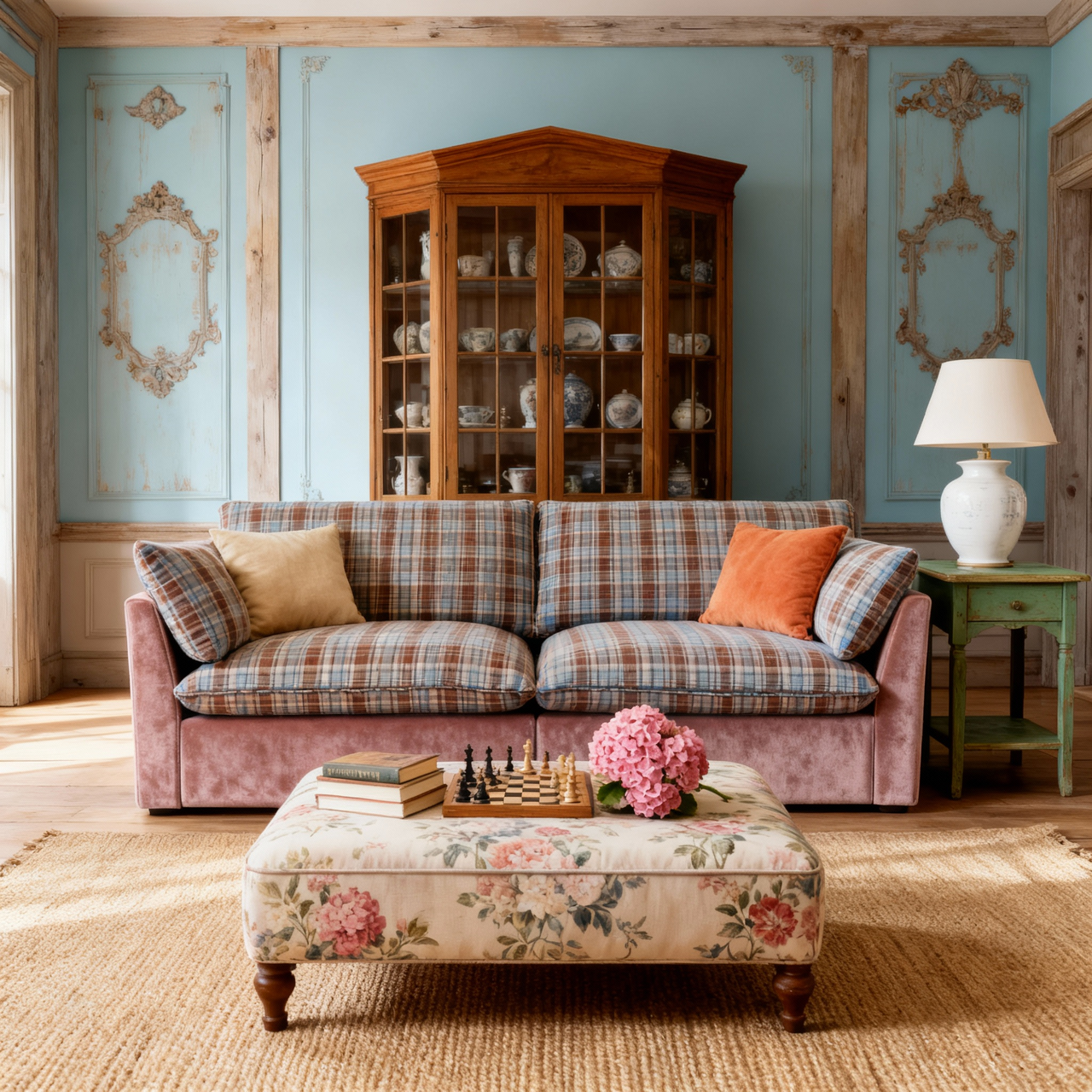 #Colour_Earthy Check Blend