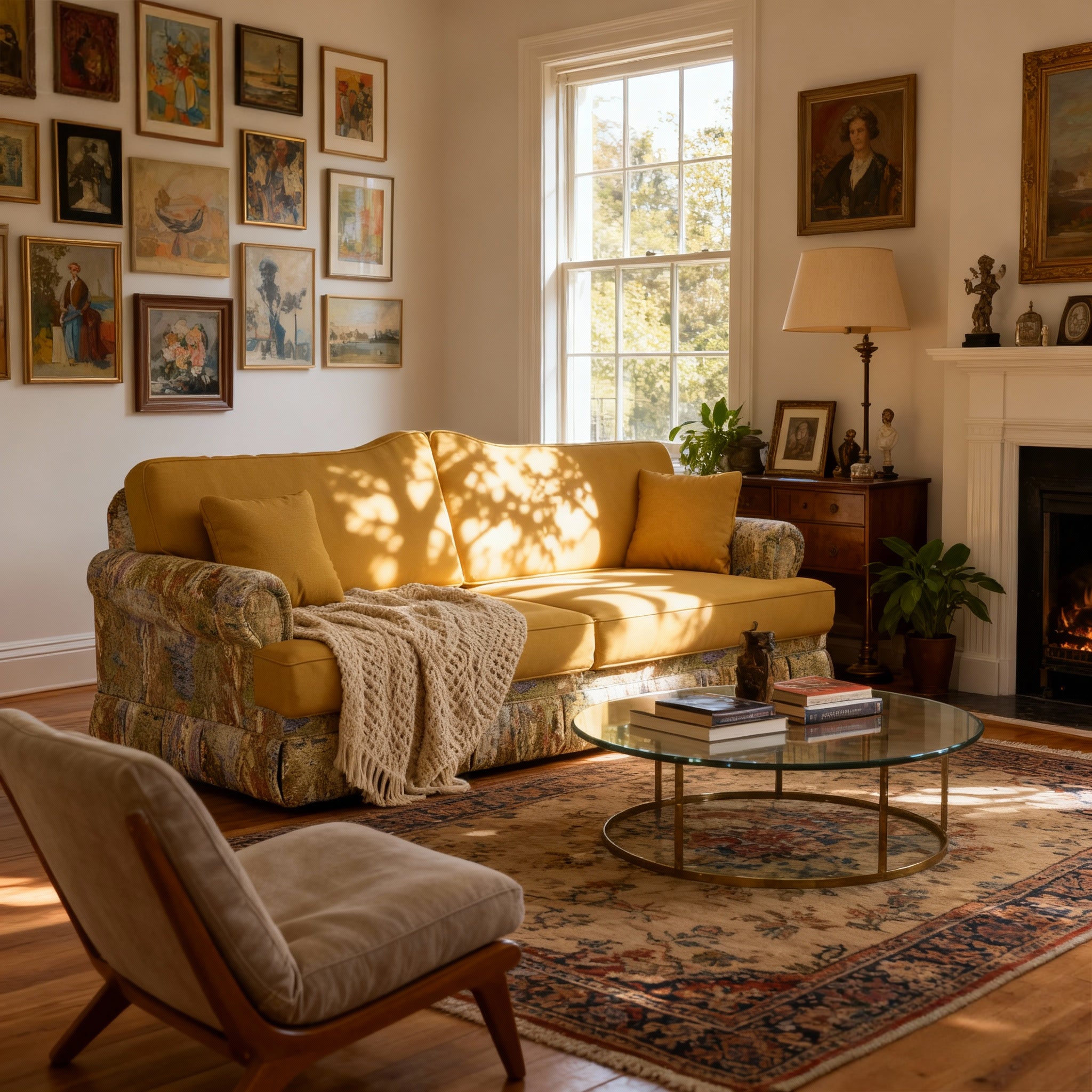 #Colour_Amber Retro Cotton Linen