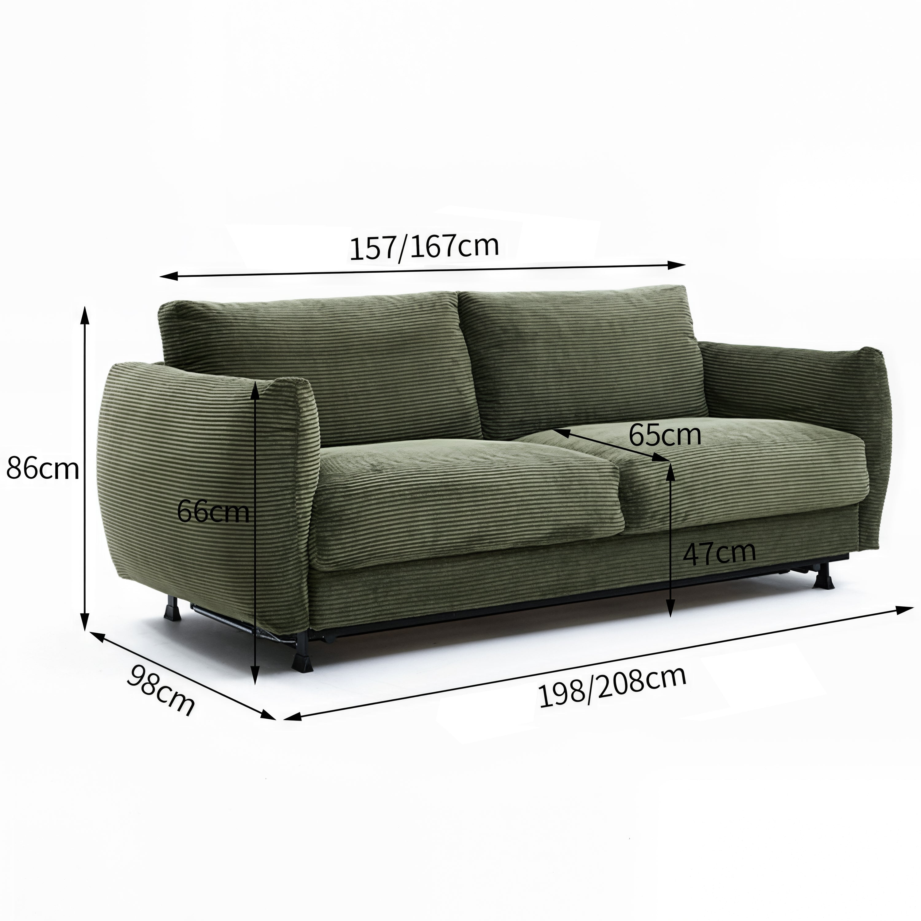 Small 2 Seater Sofa Bed – Foldable Space Saving Sofa for UK Homes