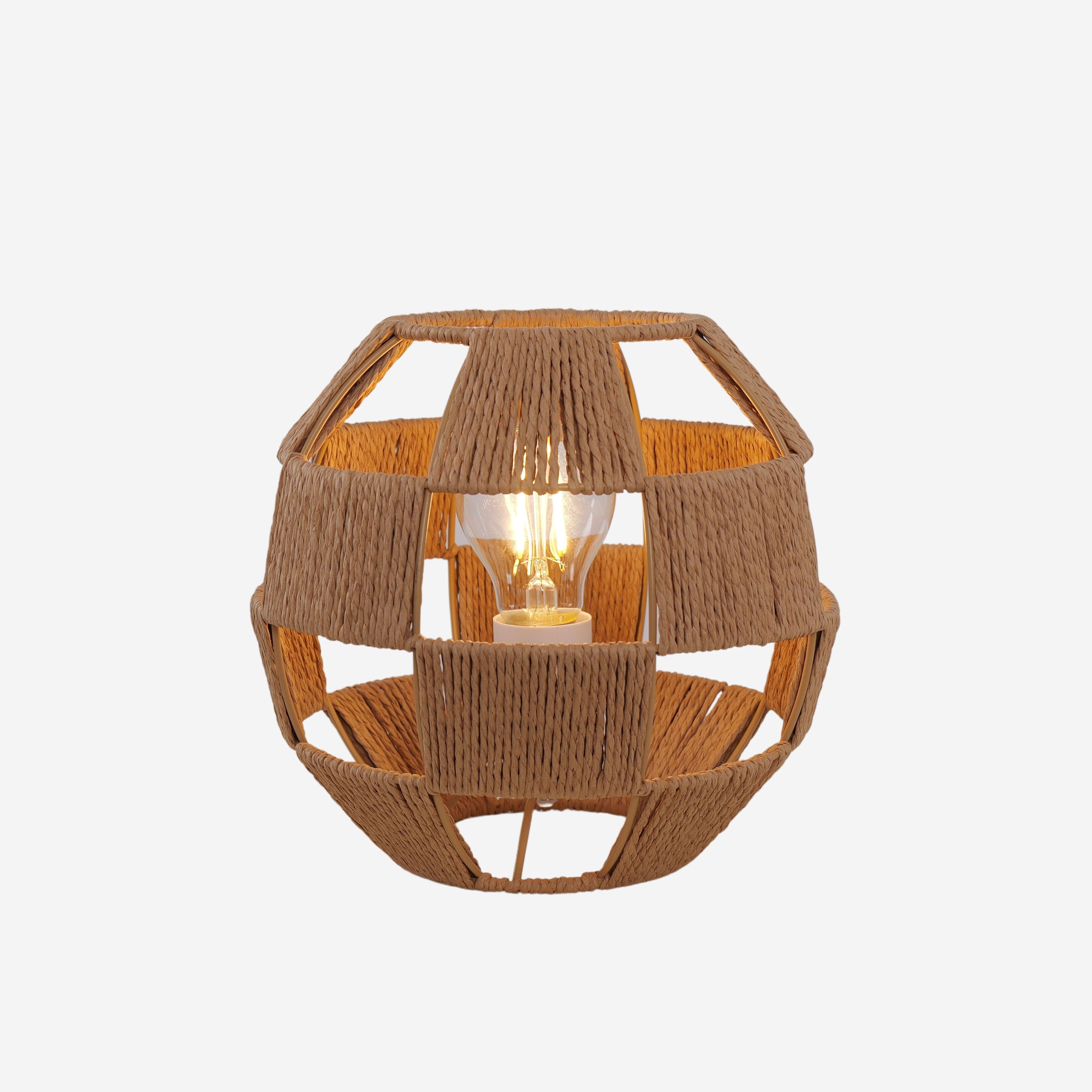 Lightsin Unique Handwoven Globe-Shaped Table Lamp Lightsin UK